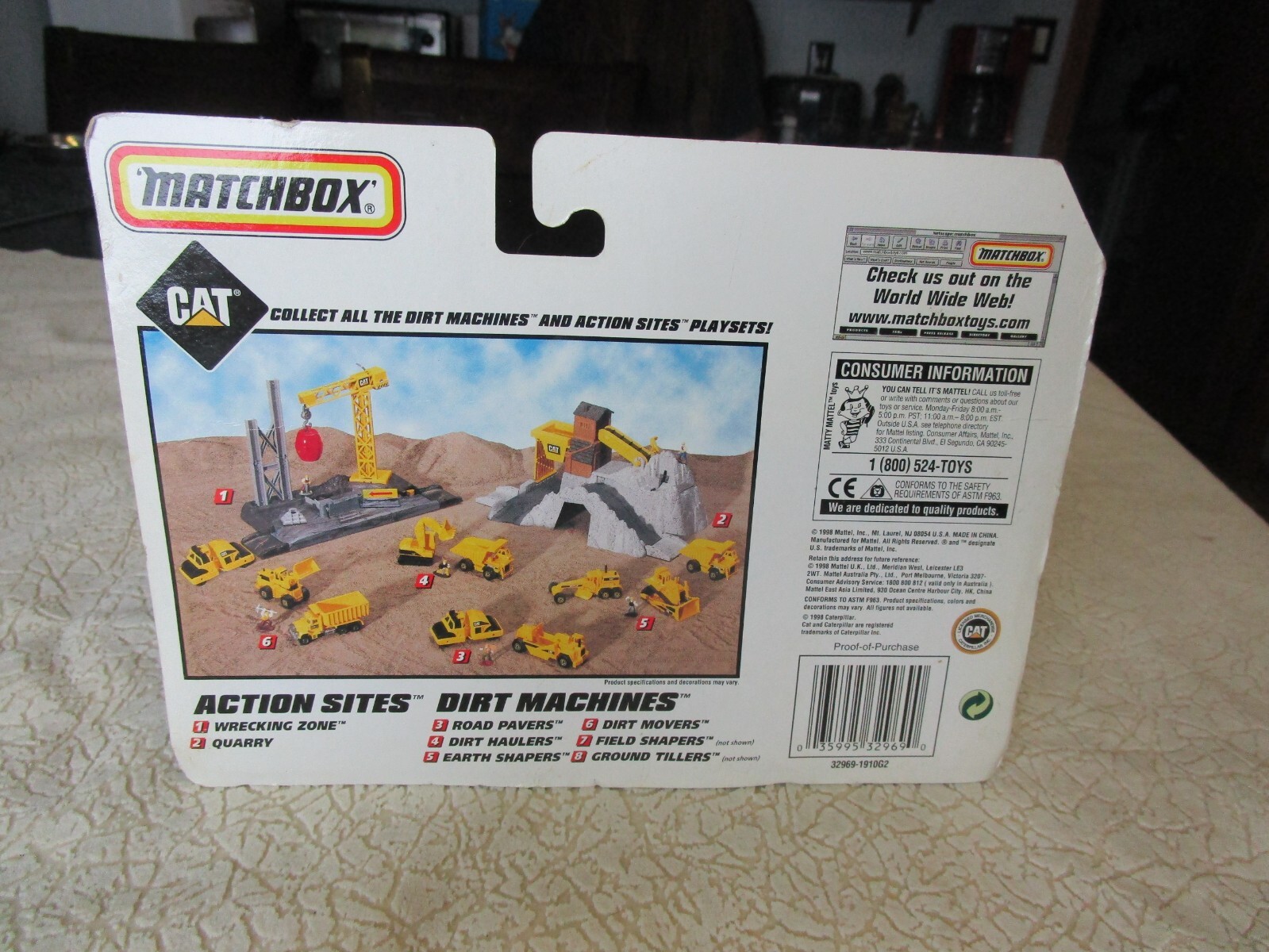 1997 MATCHBOX CAT DIRT MACHINES Earth Shapers Diecast Set Bulldozer Toy Car Lot