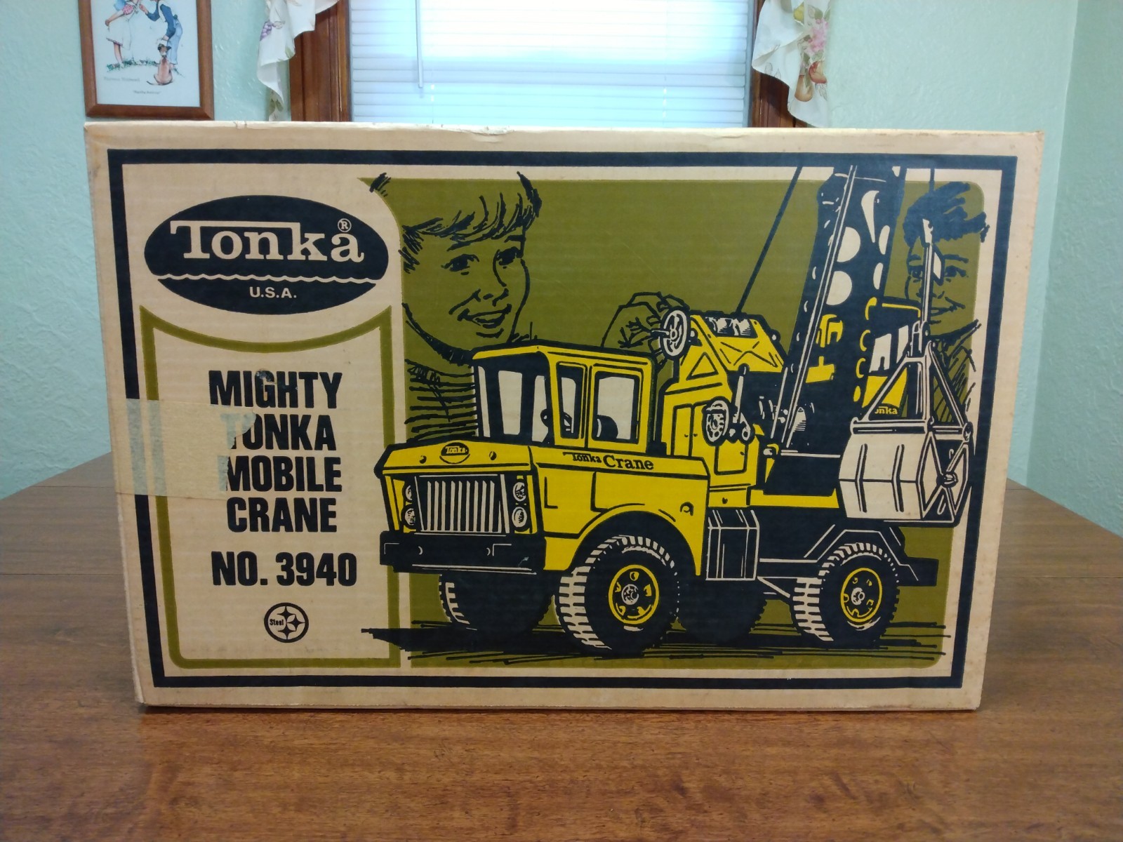 Mighty Tonka Pressed Construction Mobile Crane 3940 Box Only