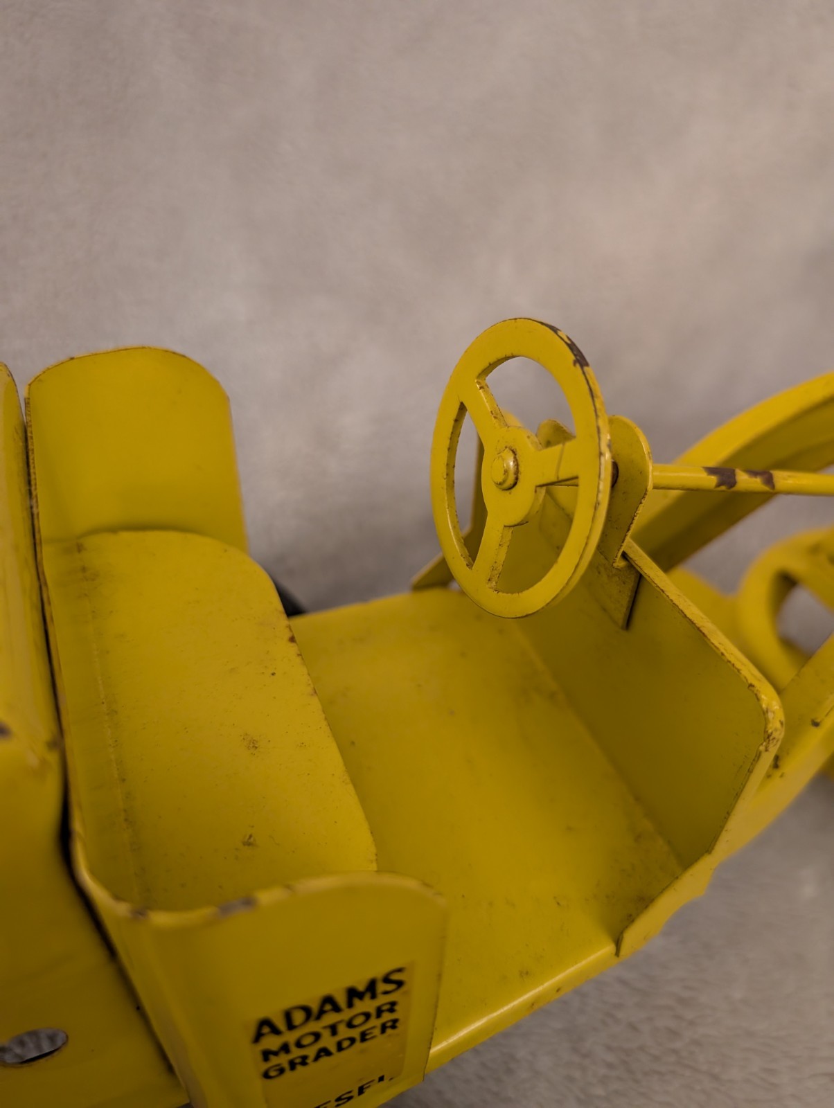 Doepke Adams Road Grader Diesel Pressed Steel Yellow/Black Vintage