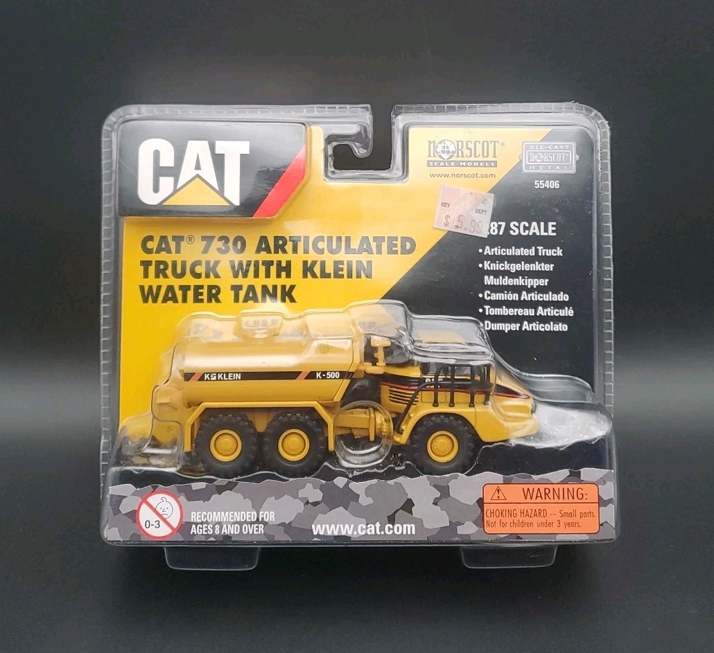 Norscot Cat 730 Articulated Truck With Klein Water Tank 1:87 DieCast Model 55406