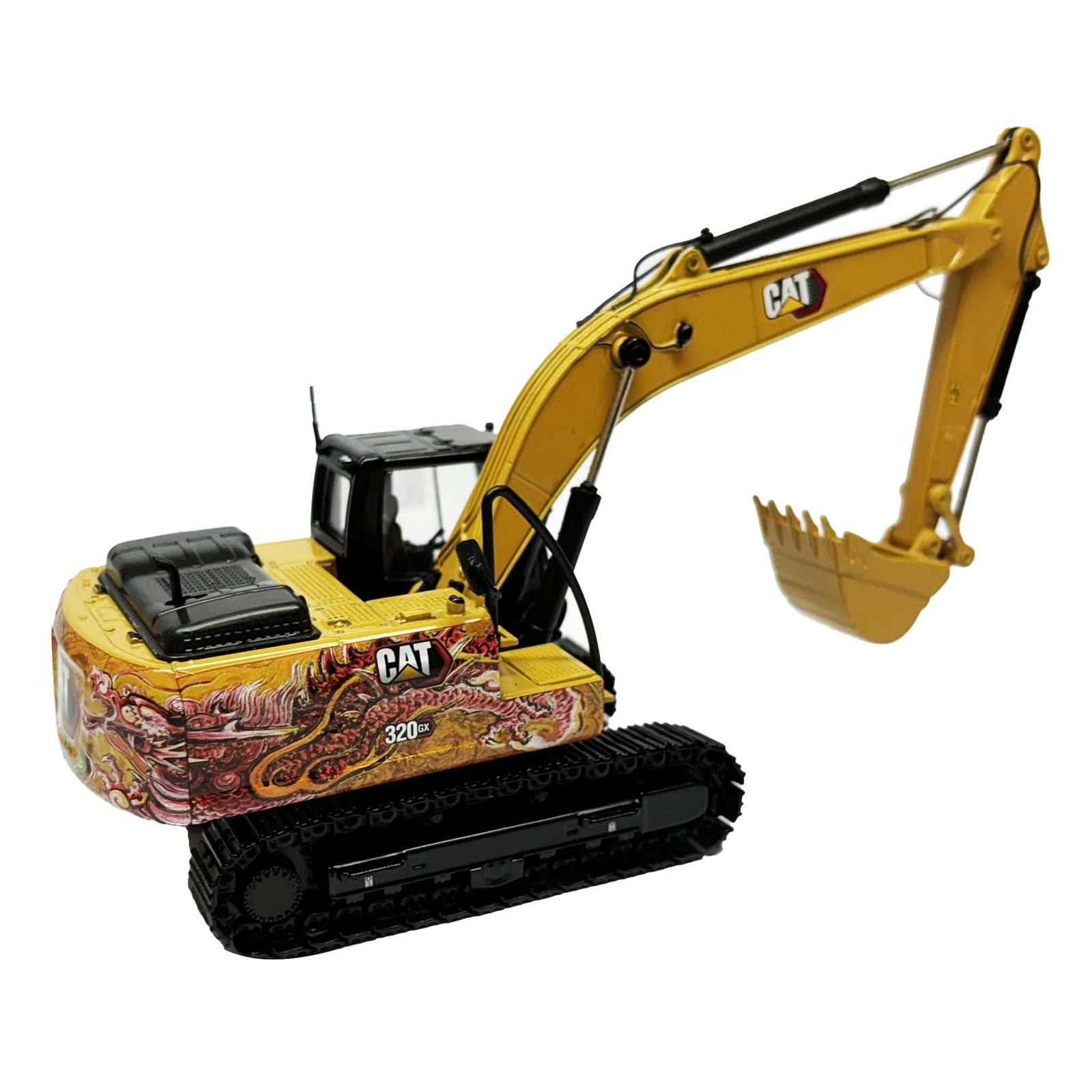 Diecast Master 1/50 CAT 320 GX Hydraulic Excavator DragonTotem Decoration 85674L