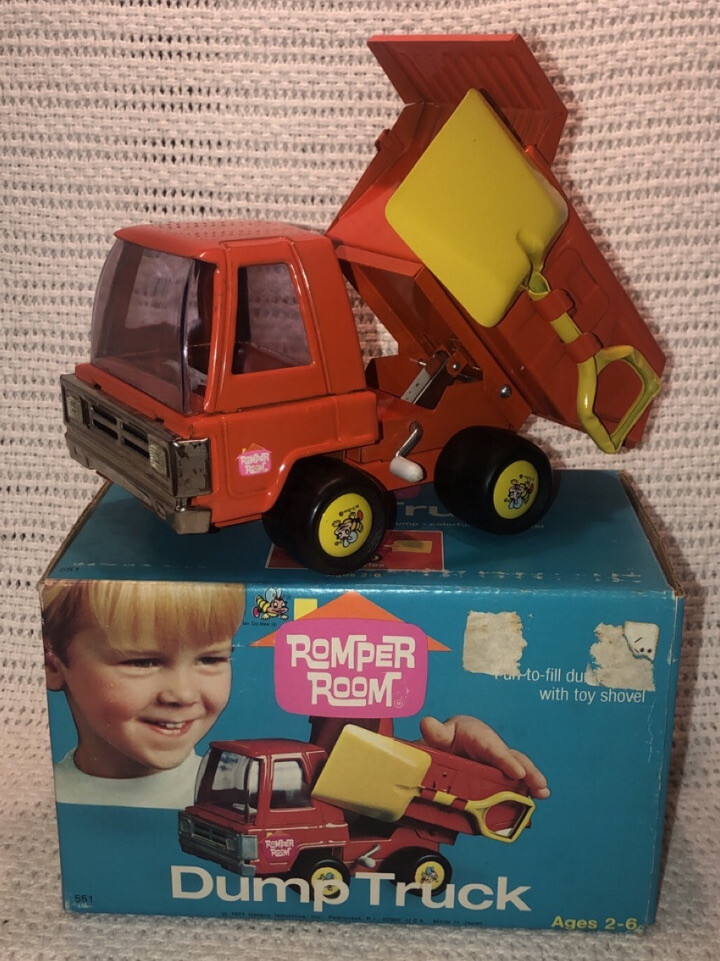 Vtg 1970s 1971 Hasbro Romper Room Mr. Do Bee Dump Truck & Shovel NIB Box No. 551