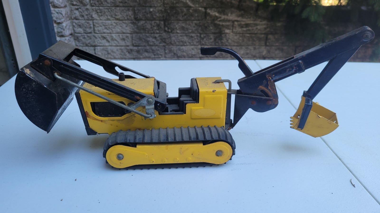 Vintage 1962-69 Tonka Trencher Backhoe Loader T-6 Construction Pressed Steel