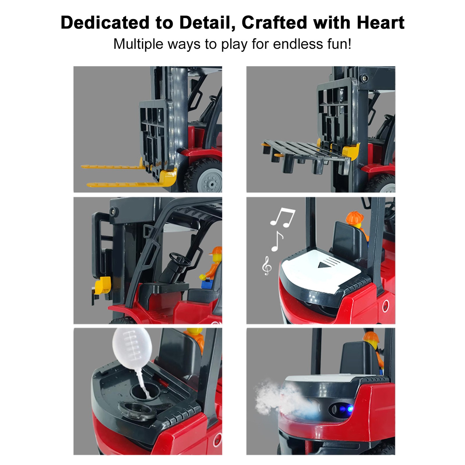 1/24 Scale Remote Control Forklift 2.4Ghz RC Construction Vehicle Toy With ALPO