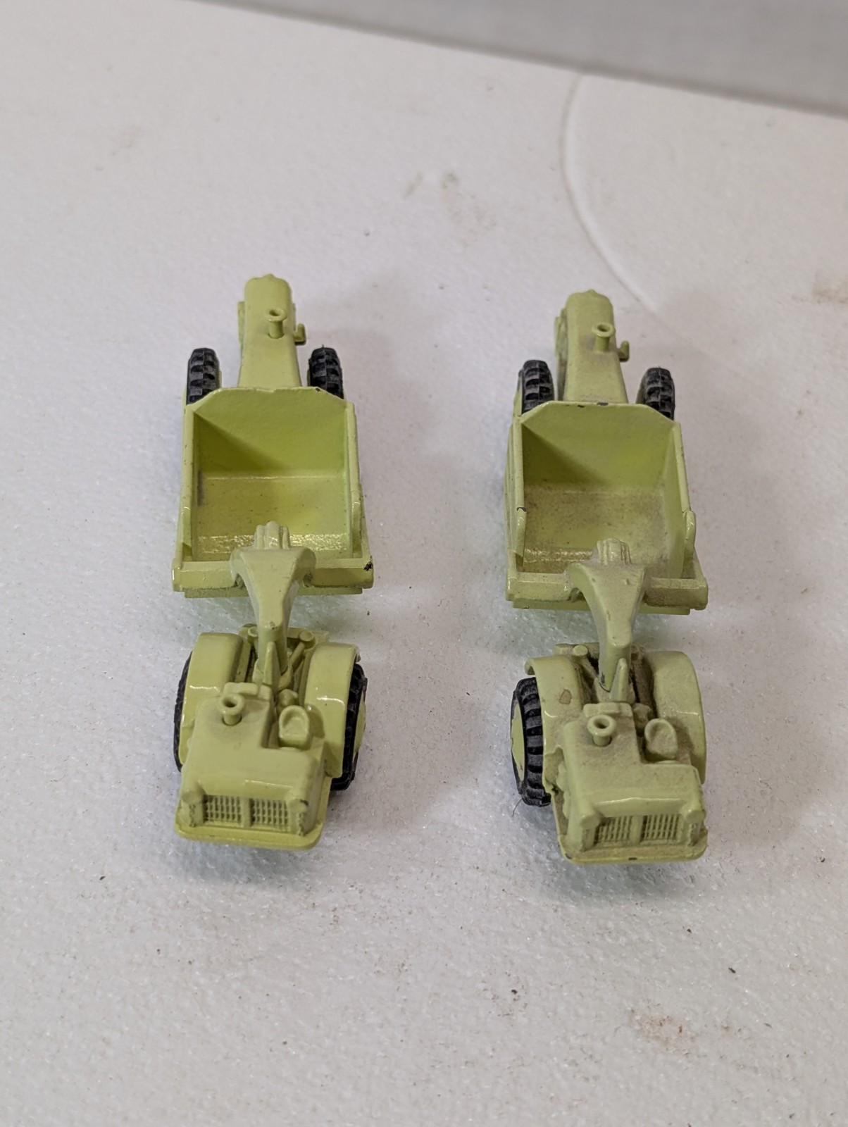 2 Euclid TS 24 Earthmover No 6-69 Mercury Little Toys “Lit’l Toy” USA Rare Green