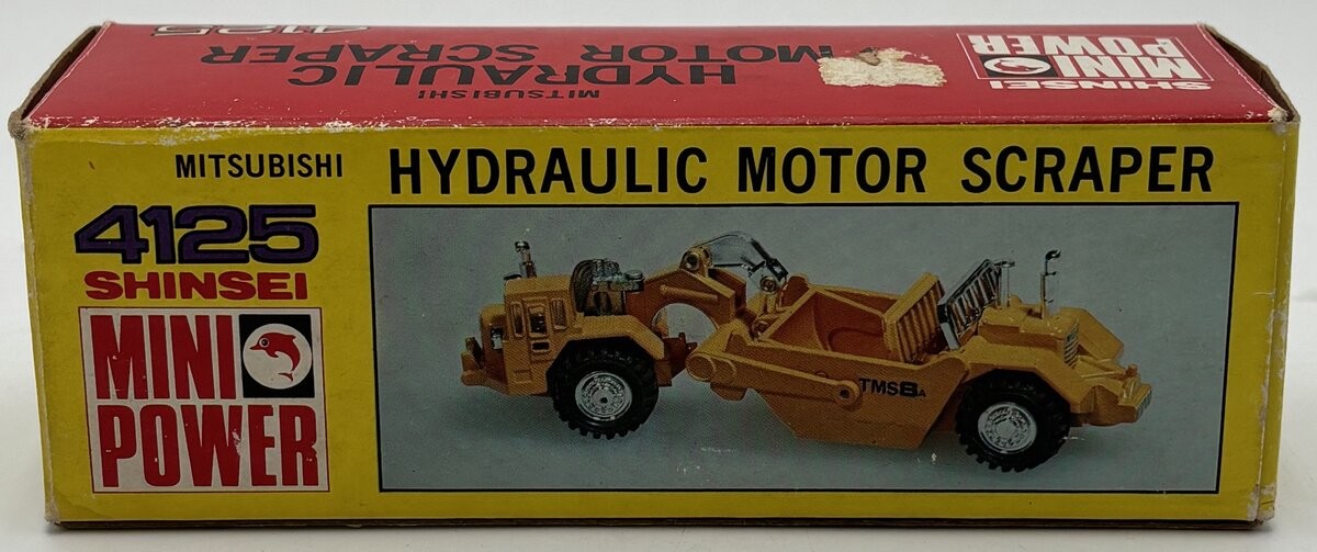 Shinsei 4125 1:95 Scale Diecast Mitsubishi Hydraulic Motor Scraper EX/Box