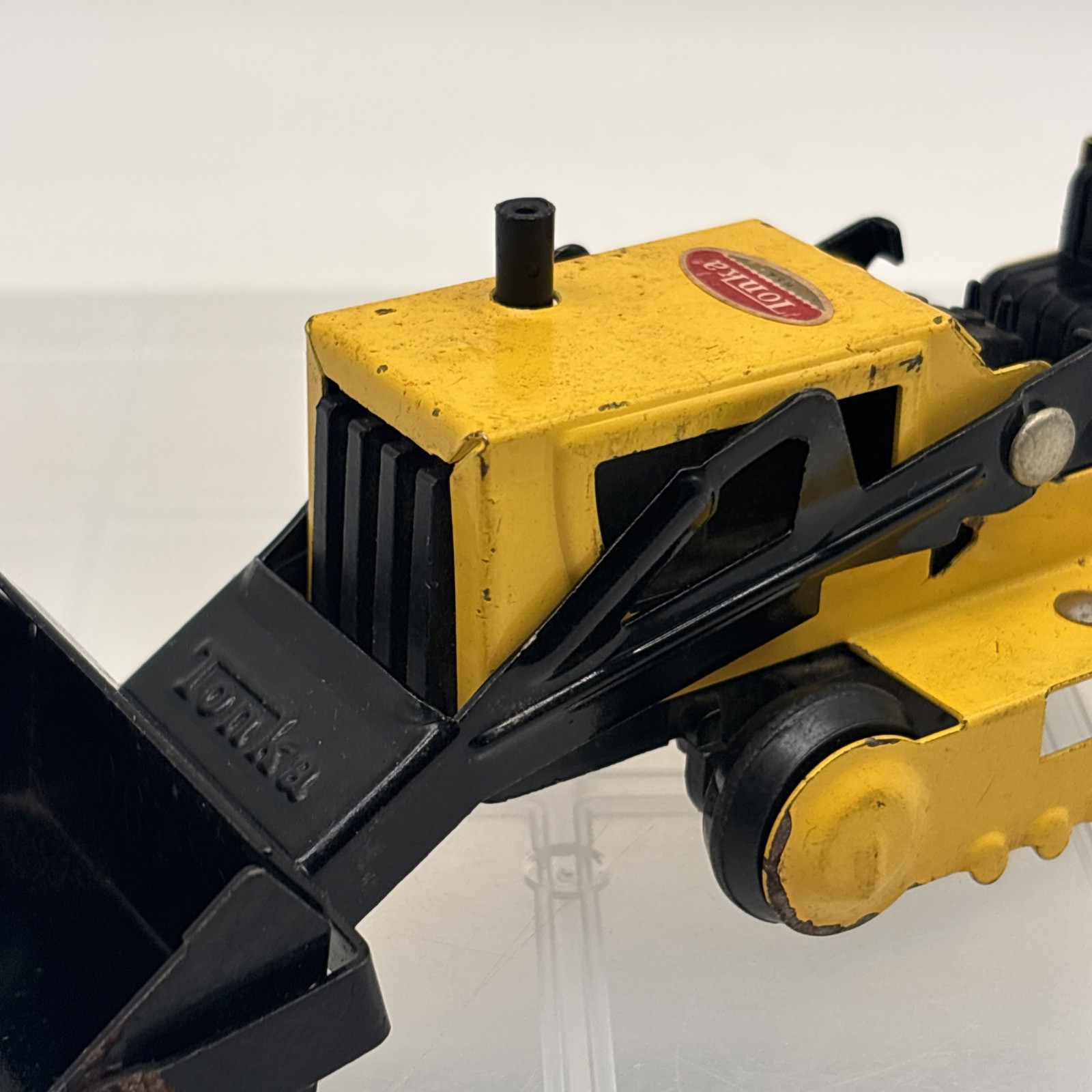 Vintage Tonka Mound Minn Bulldozer Mini Front Loader/Backhoe Yellow & Black!