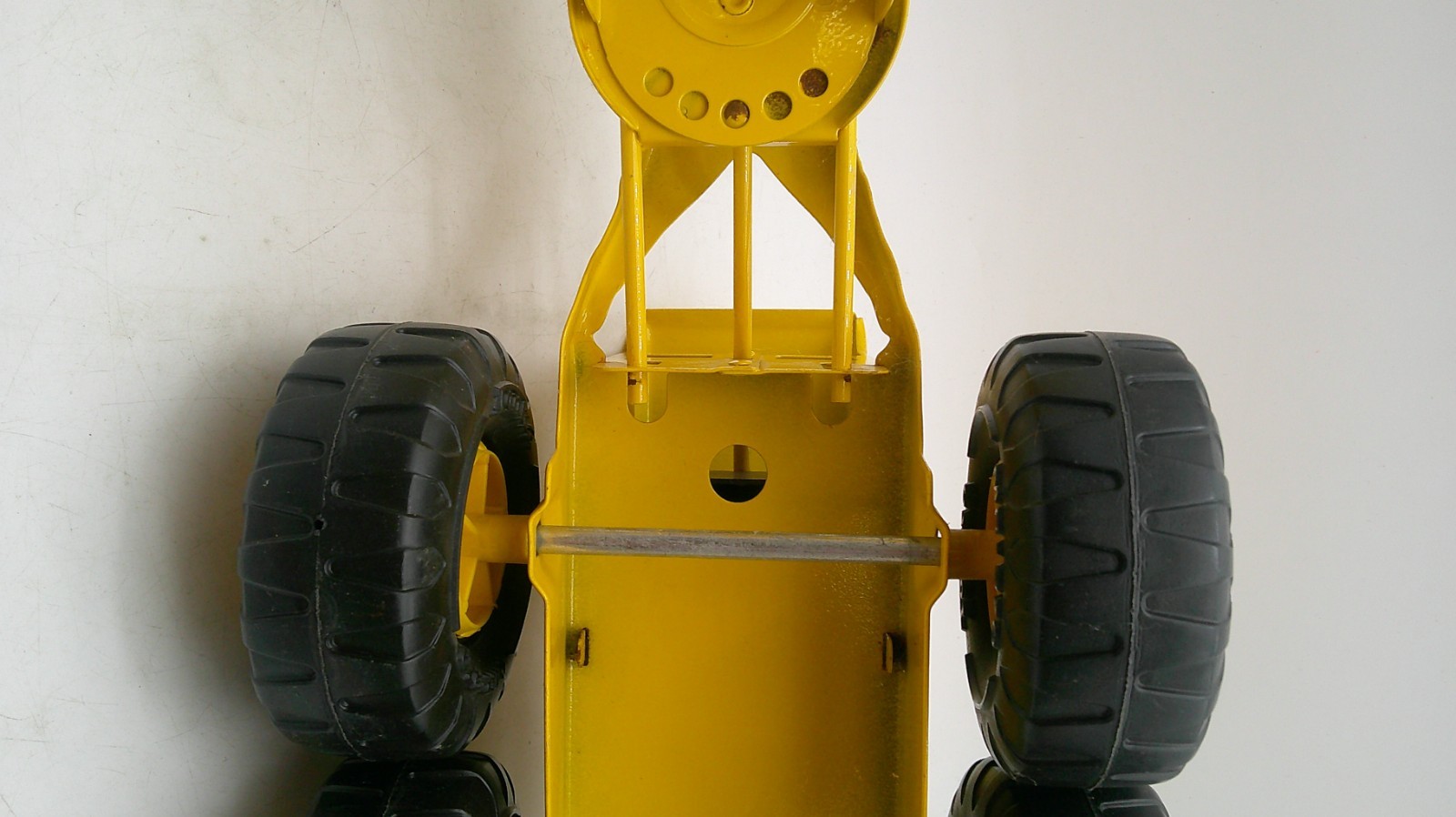 Vintage 1970s Metal Yellow 17″ Tonka Grader Used Condition