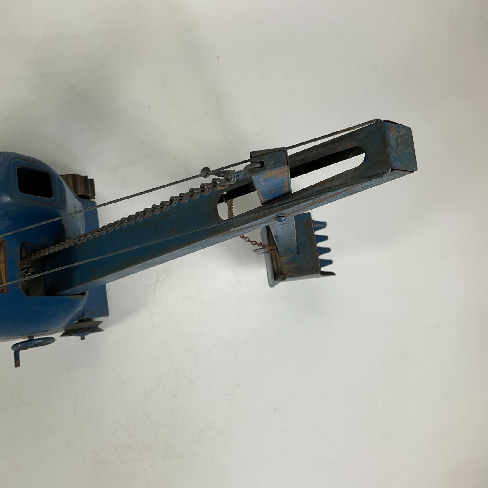 Vintage Structo Toys Pressed Steel Excavator Steam Shovel Toy Blue