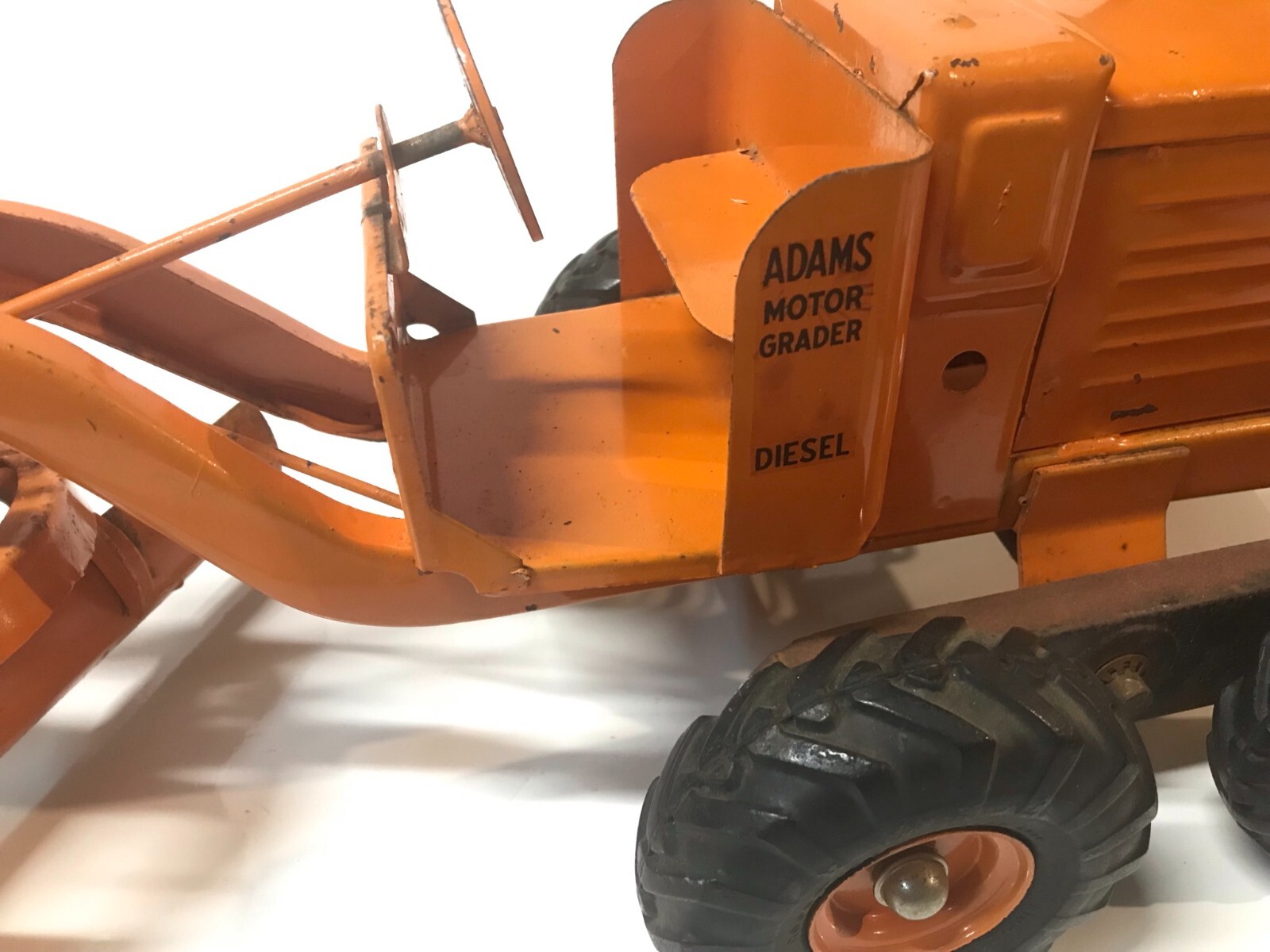 Vintage 1950’s 26″ Yellow-Orange Doepke Model Toys Adams Diesel Road Grader