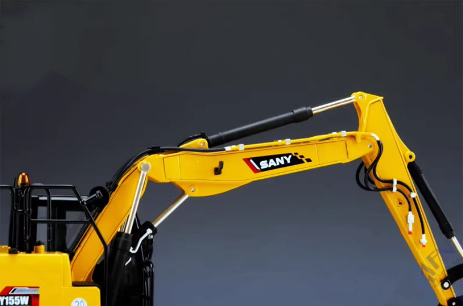 1:25 33CM SANY SY155W Excavator Construction Machine Equipment Diecast Model
