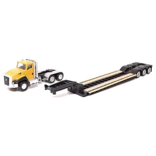 1/87 Scale Diecast Caterpillar CT660 Day Cab Truck & Lowboy Trailer with Grader