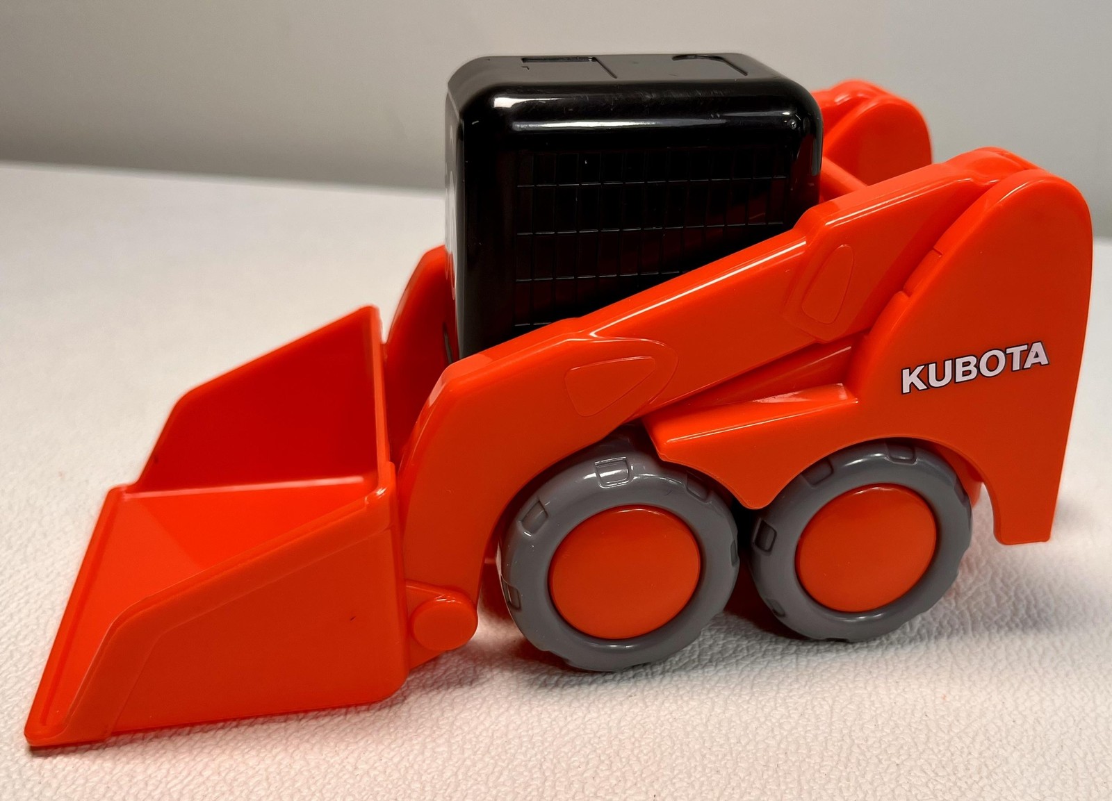 Kubota Skid Steer Loader Toy Orange Black Gray Wheels Kids Construction Vehicle