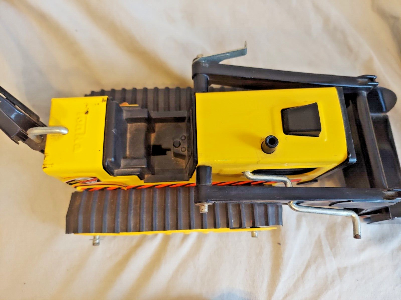 Tonka Trax Backhoe & Front End Loader Yellow Tractor Classic Metal Vintage Toy