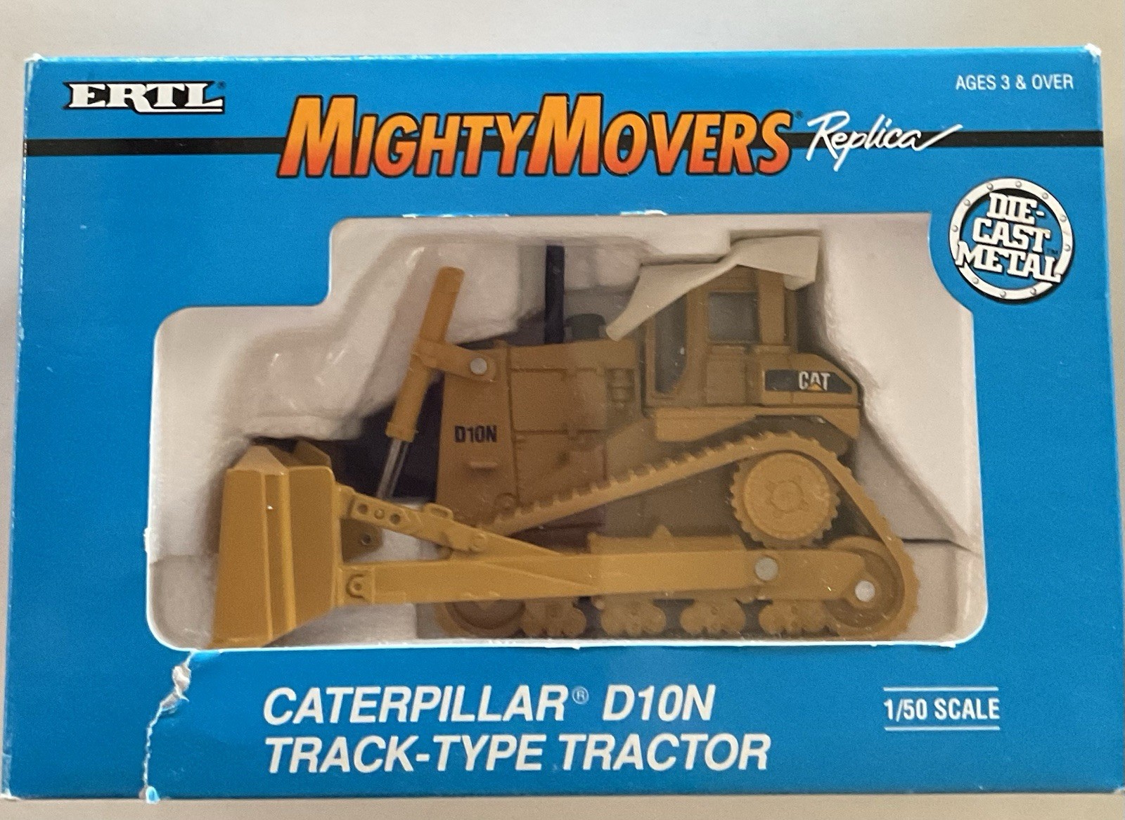 ERTL Mighty Movers 1/50 Scale Caterpillar tractor ,Die Cast Model /1992