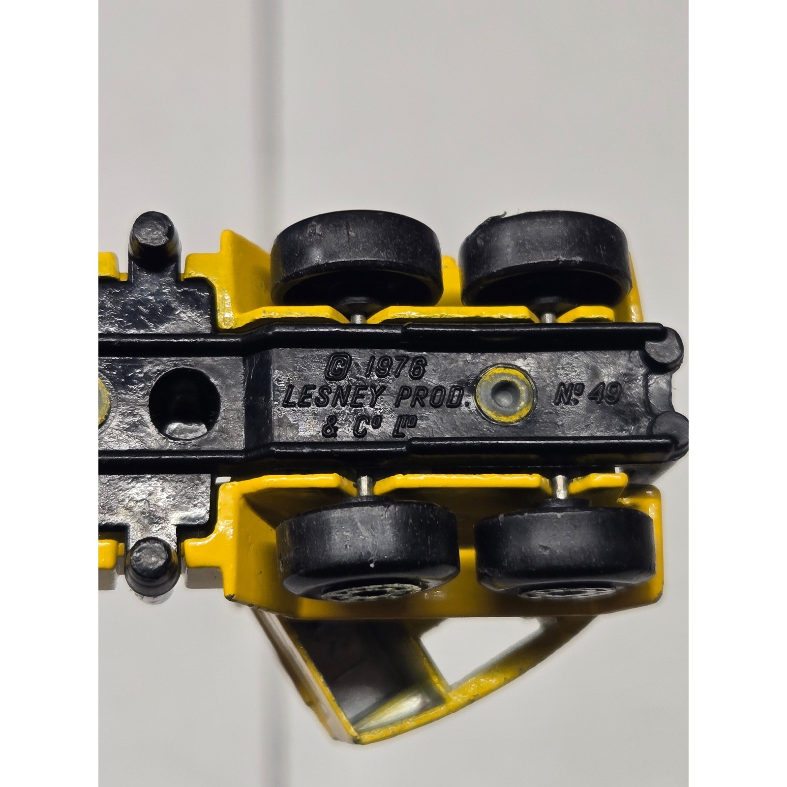 Vintage Matchbox Lesney Superfast No 49 Crane Truck Yellow Diecast 1976 England