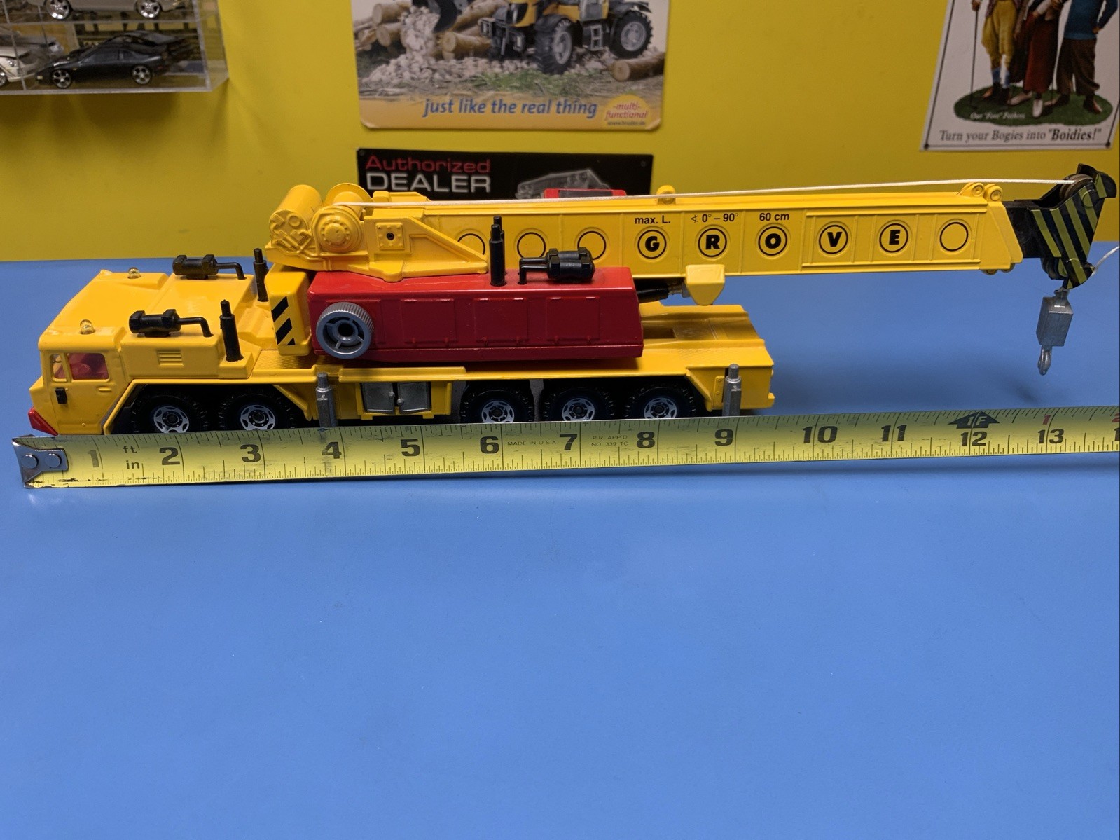 Vintage SIKU Tragkraft Hydraulic Grove Construction Crane W. Germany #4010