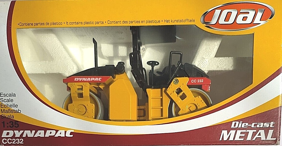 JOAL 1:35 DIE CAST VIBRATING ROLLER WORKING MEDIUM DYNAPAC CC 232 ART 199