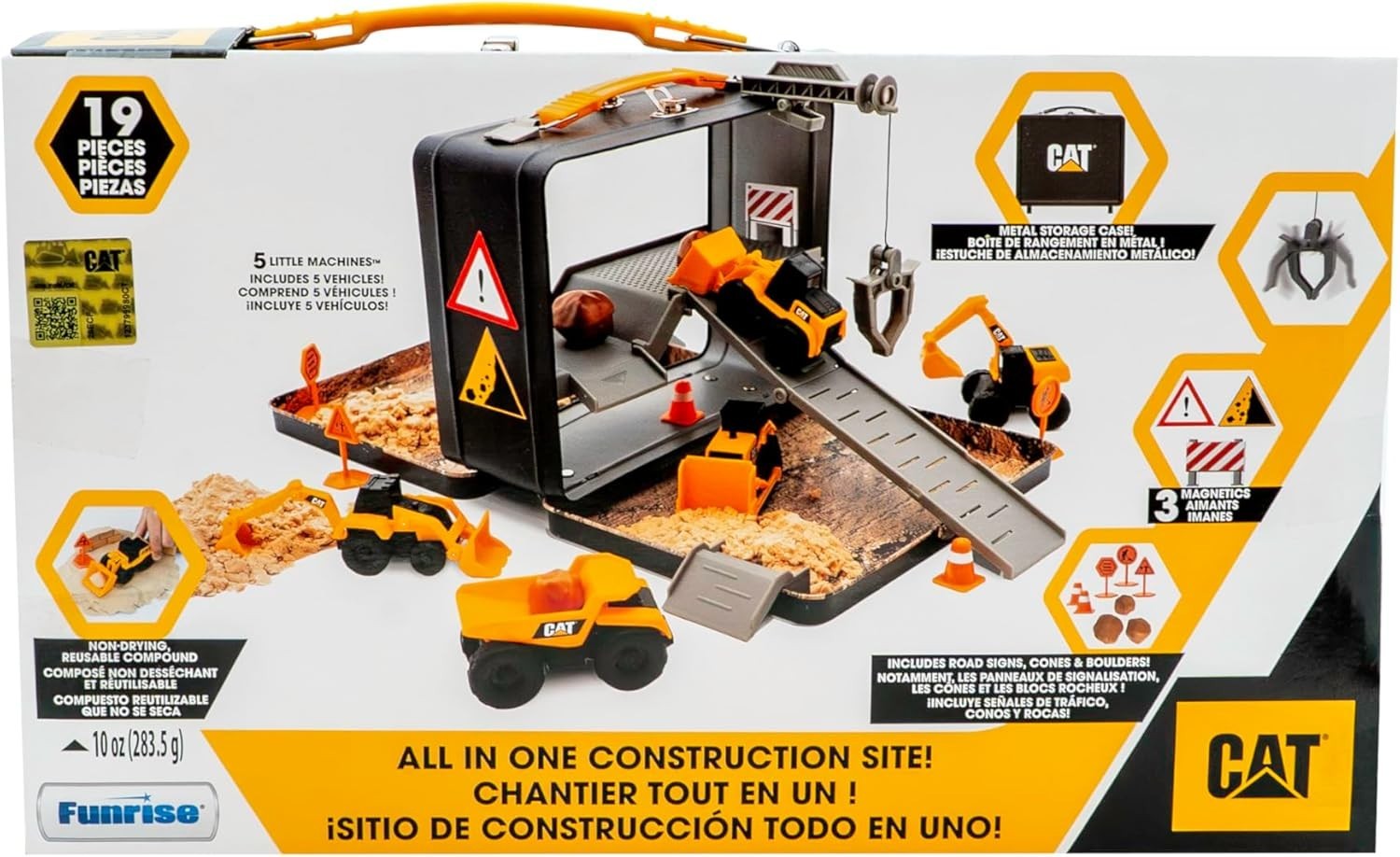 Construction Toys, Store N Go Playset – Tin Travel Case Transforms into Multi-