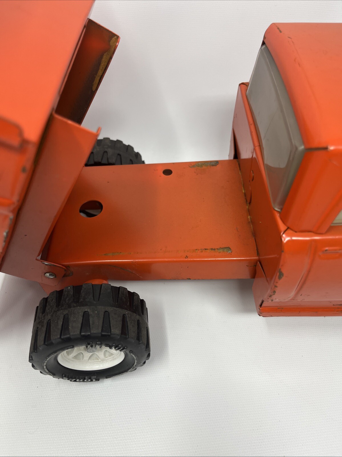 1960’s 1970’s Tonka Dump Truck Orange, – Well Loved – Normal Wear