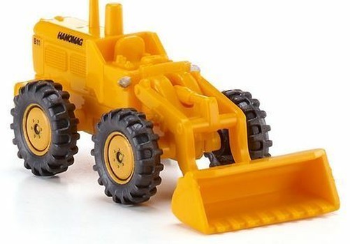 WIKING 097402 Scale N Hanomag Bulldozer With Yellow Front Loader Year 1964-72