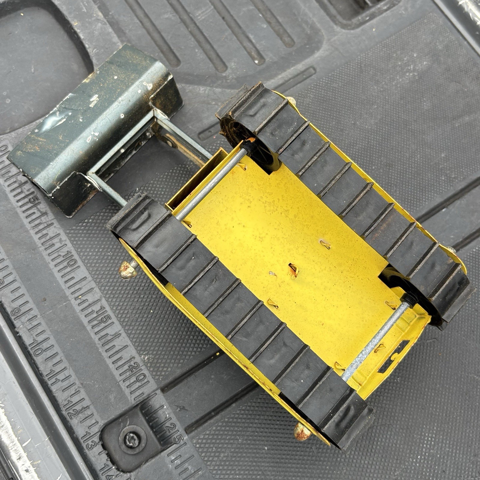 2 x Vintage Pressed Steel Structo Track Loader Bulldozers Toys