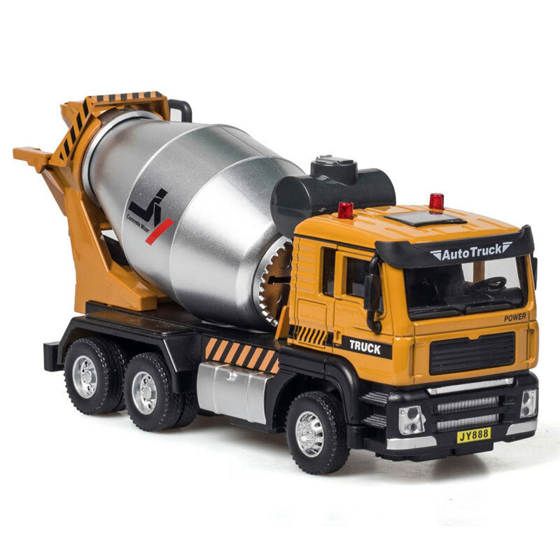1:50 Cement Mixer Truck Model Toy Car Diecast Construction Toy Vehicle for Boys