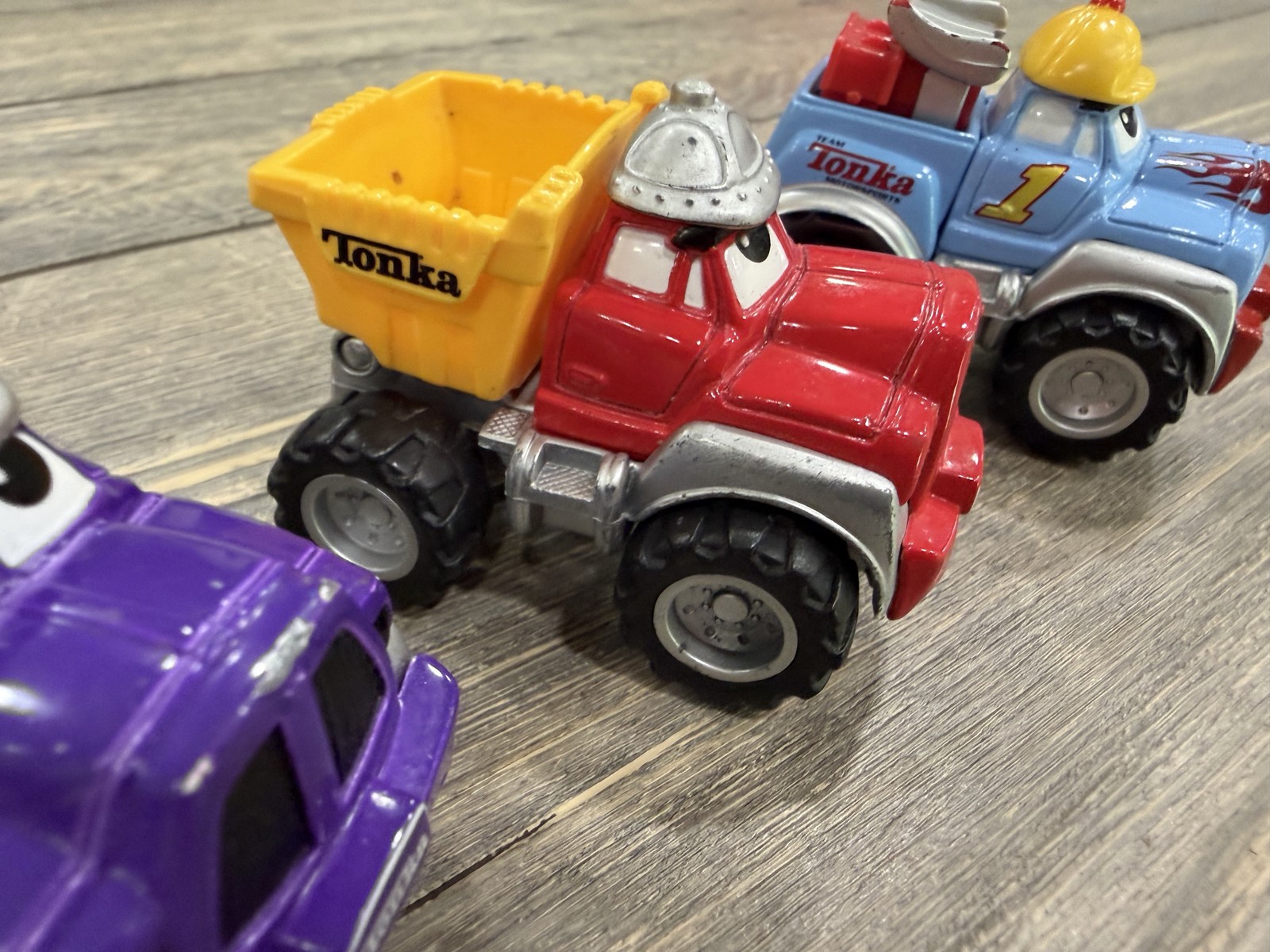 Tonka Chuck & Friends Lot of 4 Diecast Toy Vehicles Construction Mixer Dump