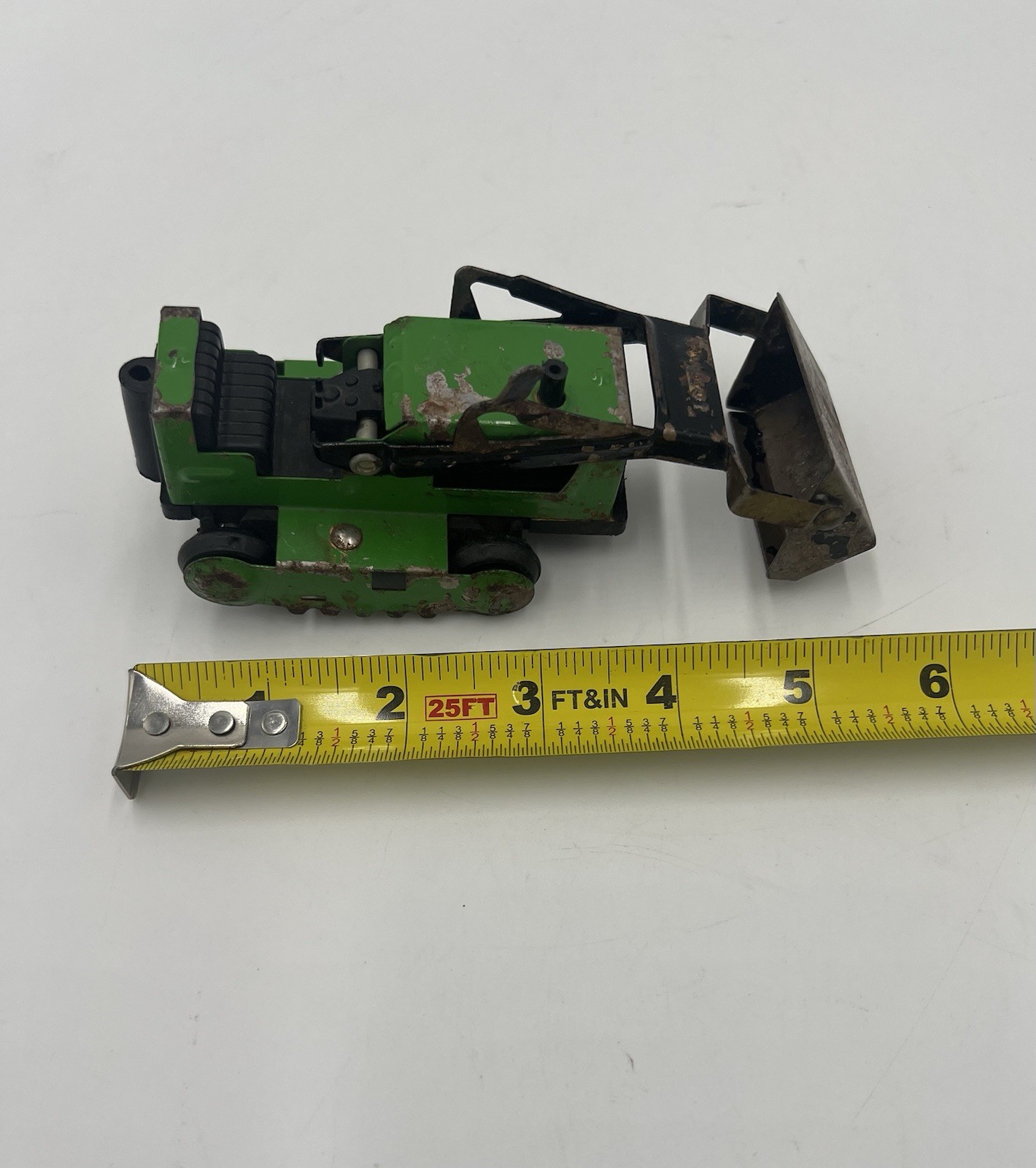 Vintage Green Tonka Construction Equipment Pressed Steel Bulldozer As Is Read
