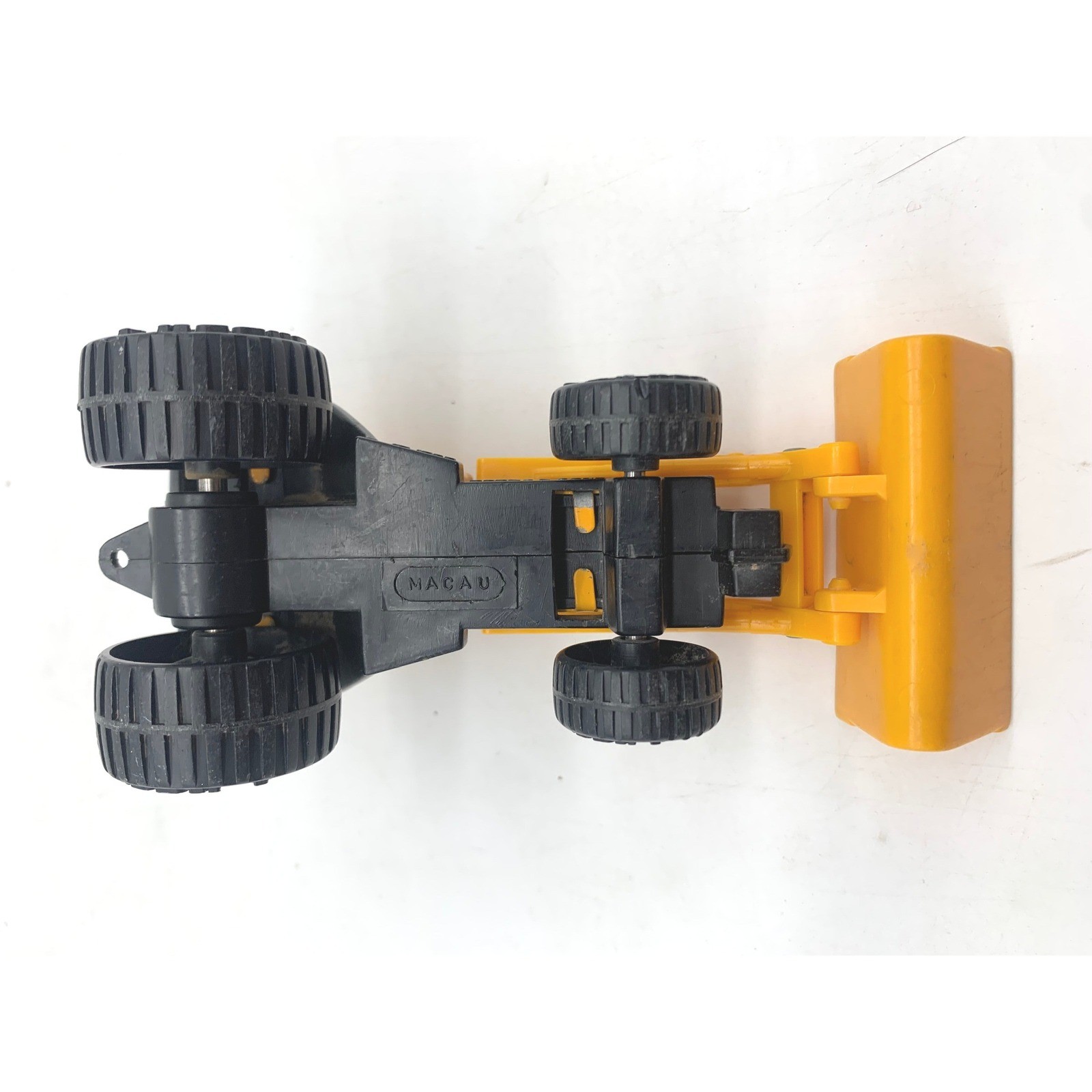 Vintage 1980 Buddy L Front End Loader Tractor Toy Yellow Diecast Metal Macau