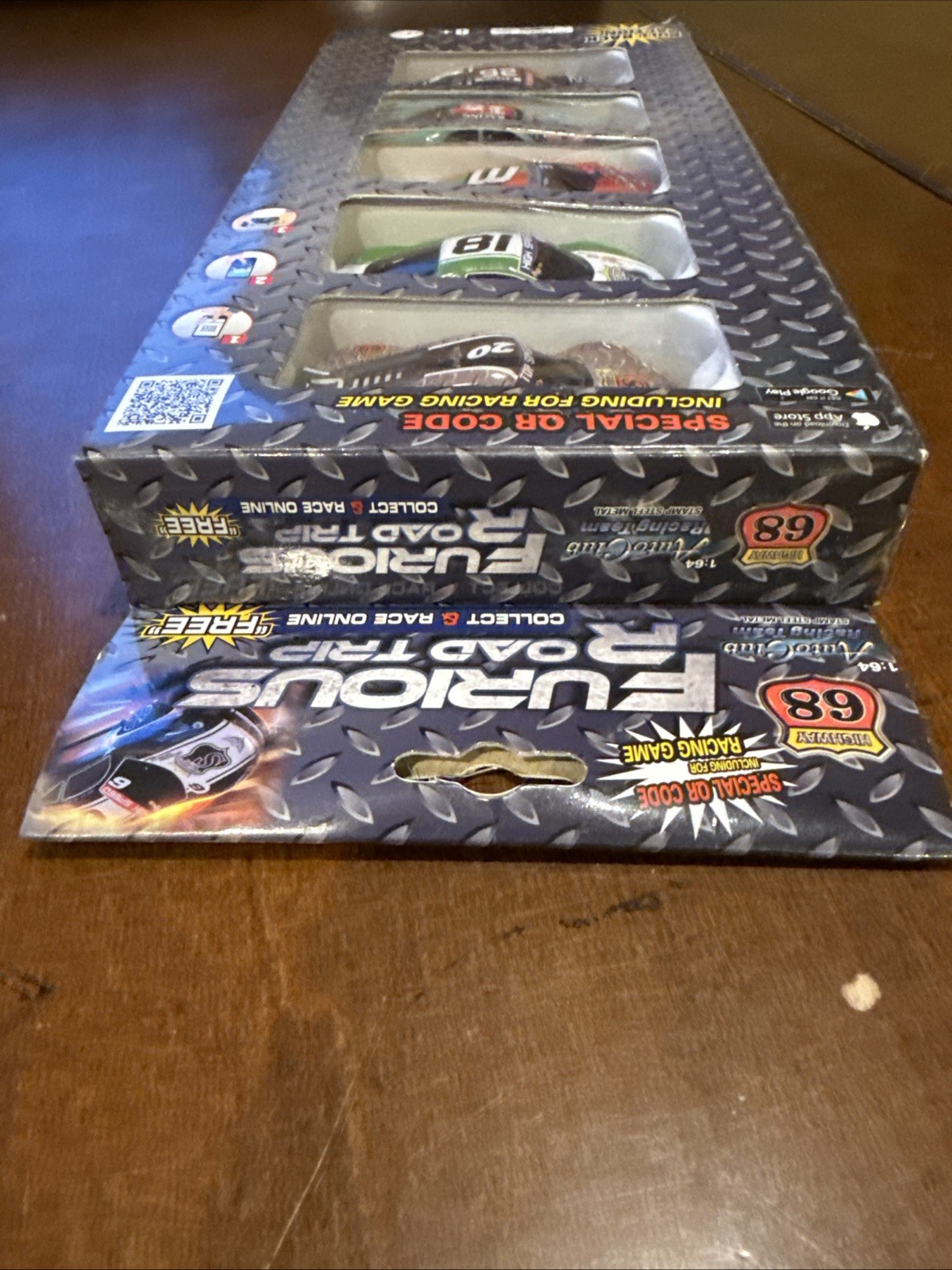Hwy 68 Furious Road Trip 5 Race Cars Pull Back Action Set