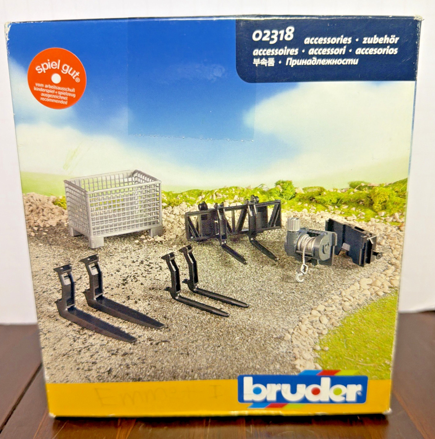 Accessories for Bruder Frontloader Box Type Pallet Winch and Forks 02318
