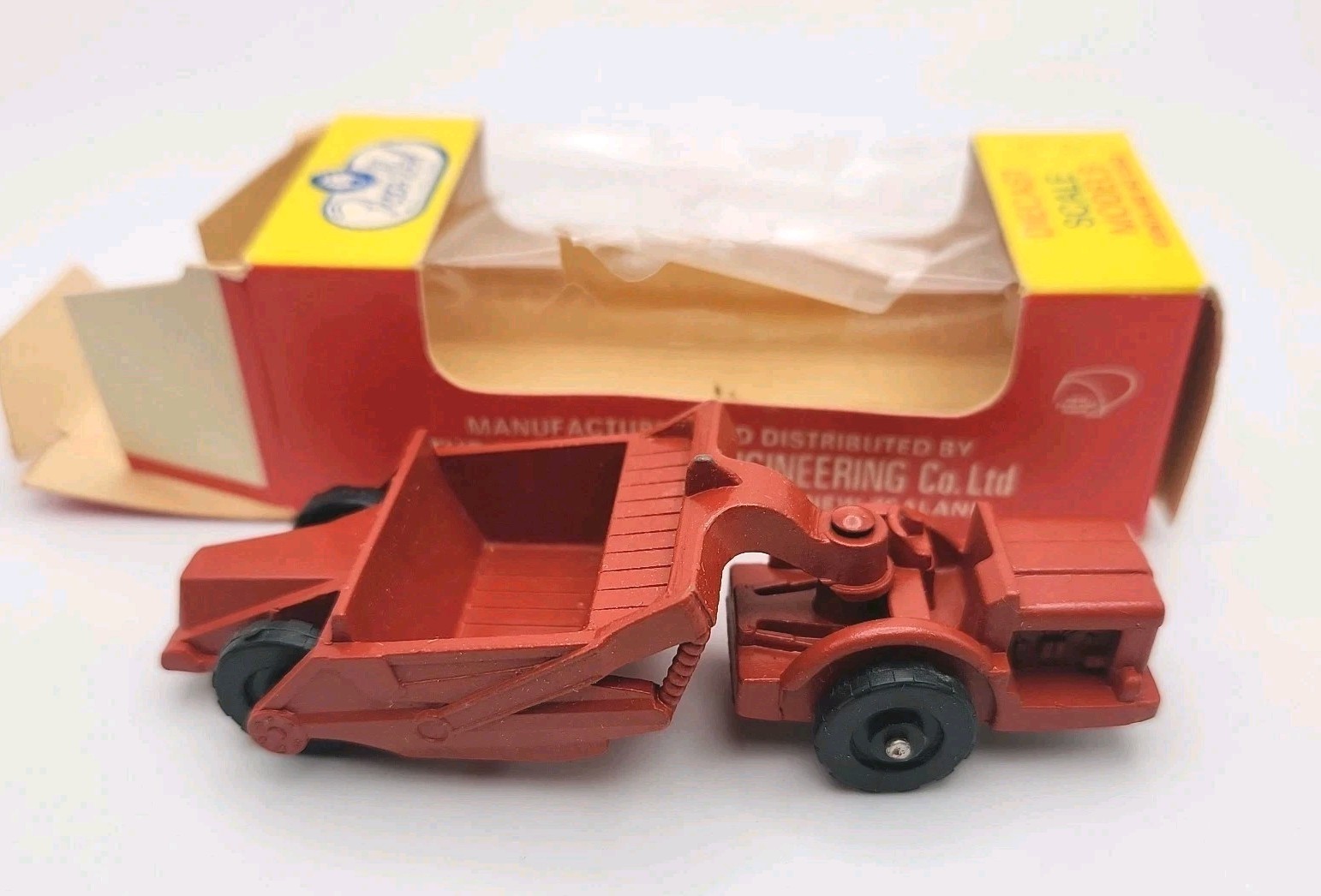 Rare Vintage Fun Ho! Metal Diecast No 55 Red Scraper new in box New Zealand