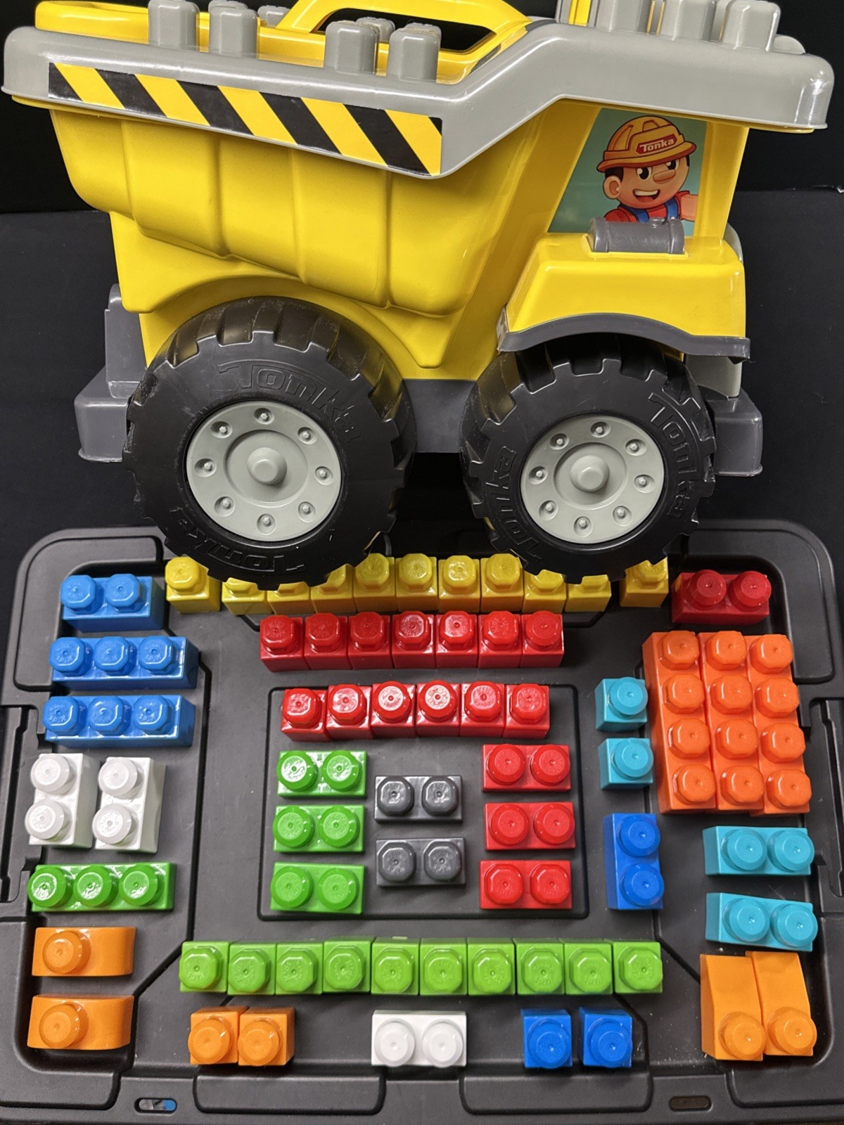 Tonka Dump Truck Mighty Tuff Builder Construction Blocks Set mega duplo lego