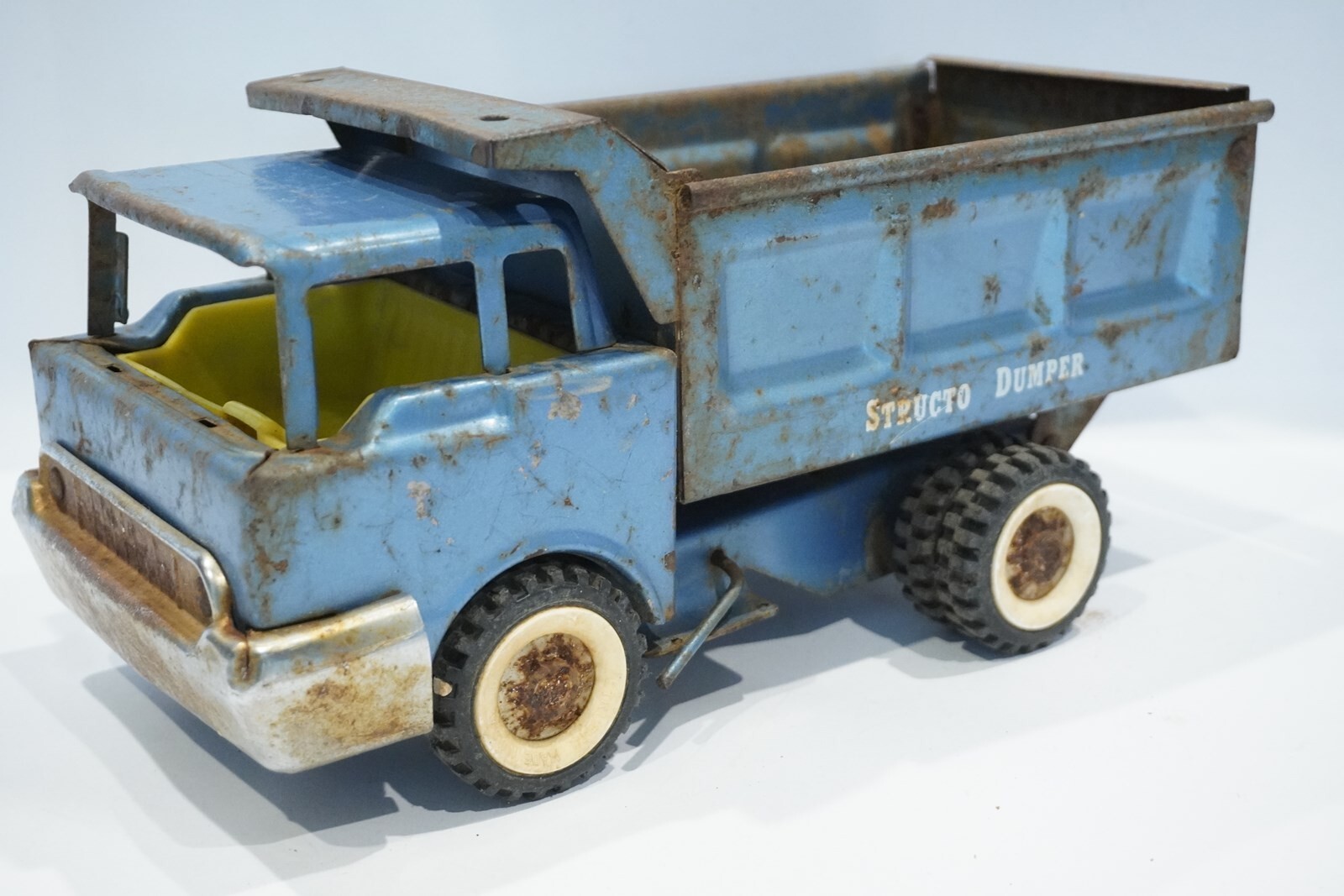 VTG Blue Structo Dumper – Pressed Steel Toy Dump Truck RARE HARD TO FIND e12