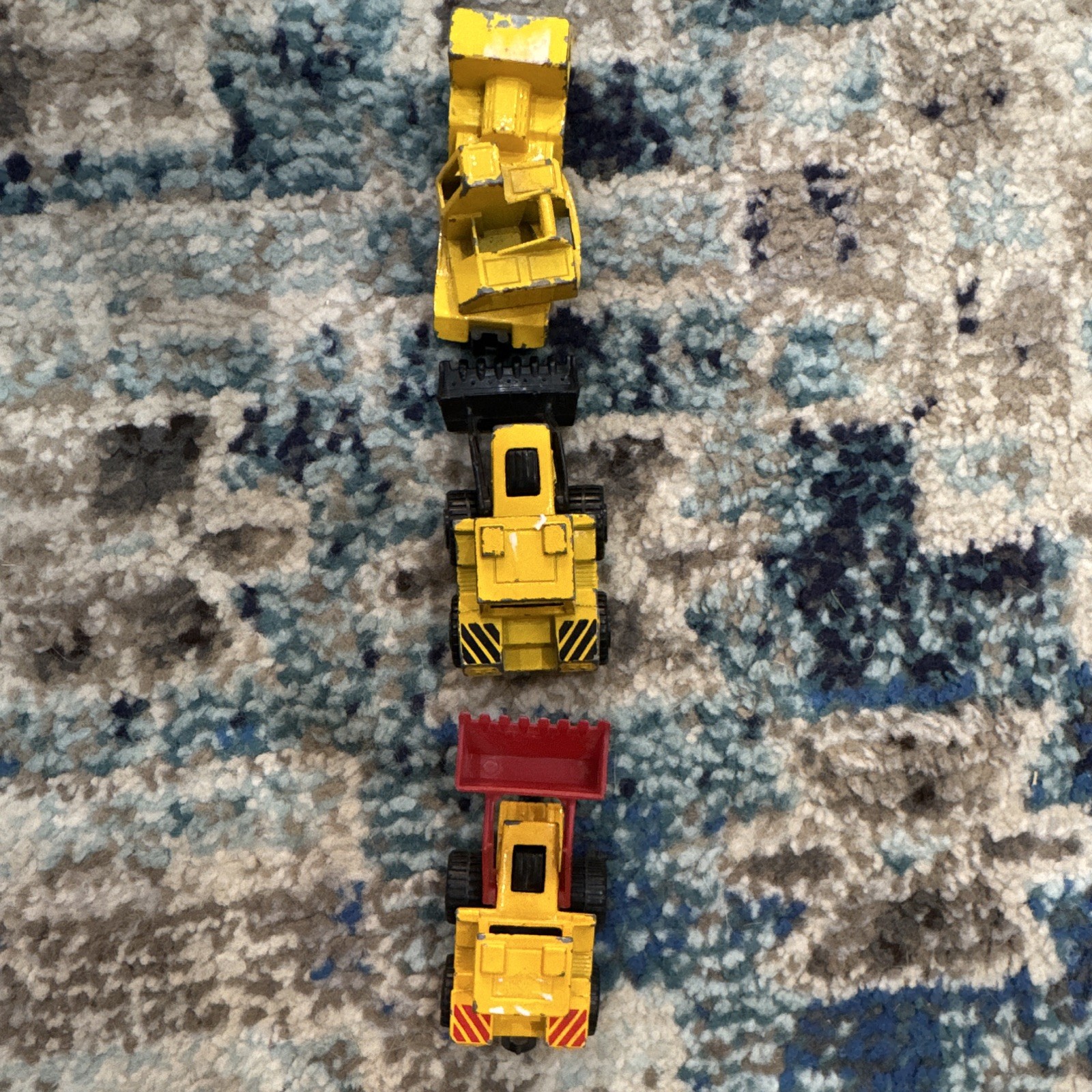 Matchbox Superfast 1976 Tractor Shovel Diecast Lot of 3 Yellow/Black/Red