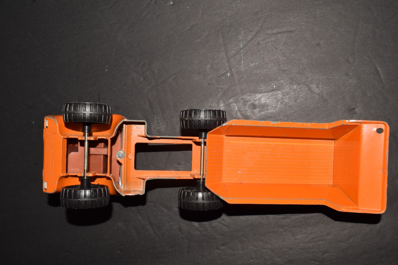 Vintage 1975 Hubley Gabriel Mighty-Metal Truckers Dump Truck Orange and White