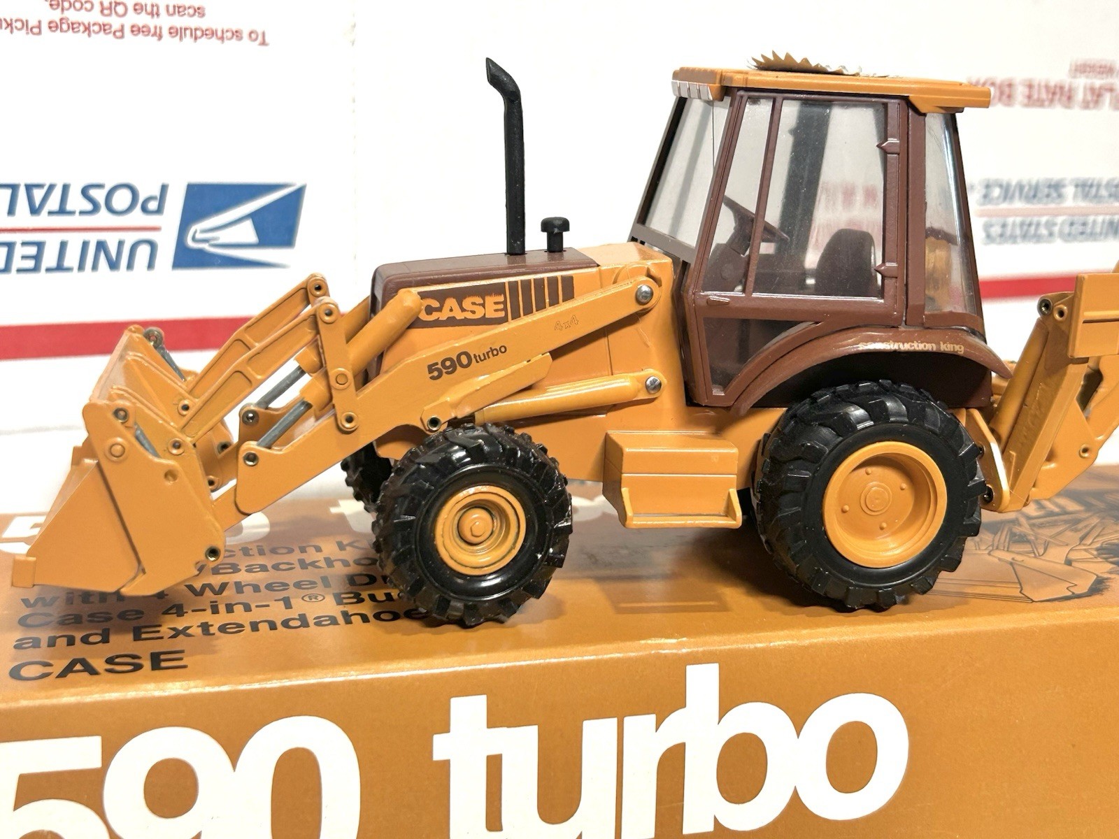 Conrad 1/35 Scale Case 590 Turbo Loader/Backhoe Ref. No. 2936-Near Mint & Boxed!