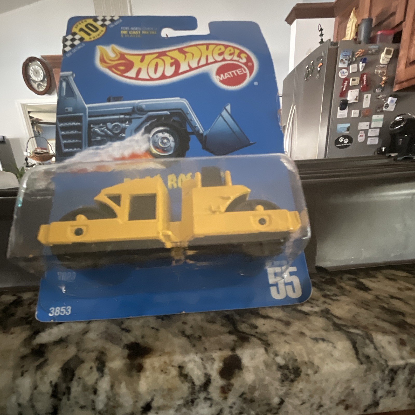 Hot Wheels Road Roller Yellow/Black Diecast 1:64 1991 MPN 3853