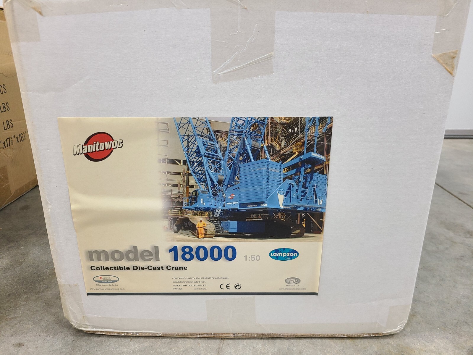 Manitowoc 18000 Crawler Crane with Jib – Lampson TWH 1:50 Scale Model #005L New