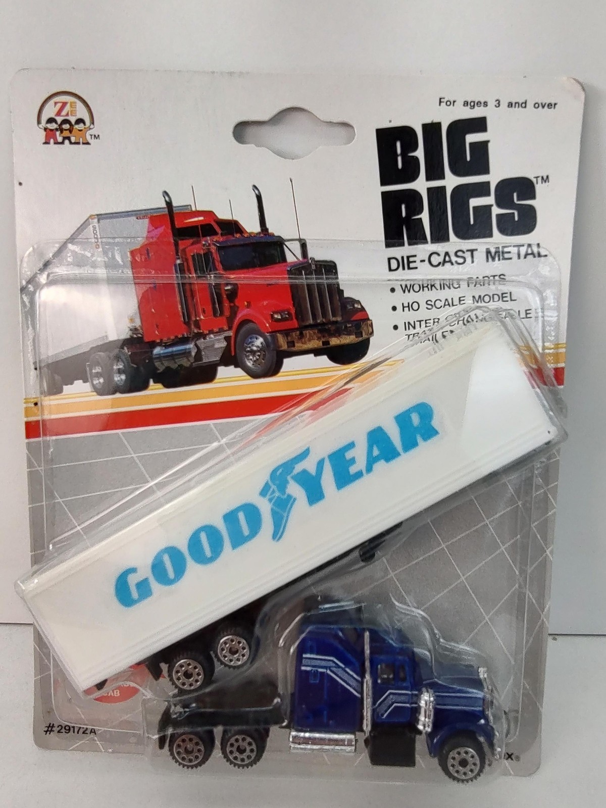 Vintage 1993 Zylmex Big Rigs Goodyear Die-Cast Metal HO Scale Truck New