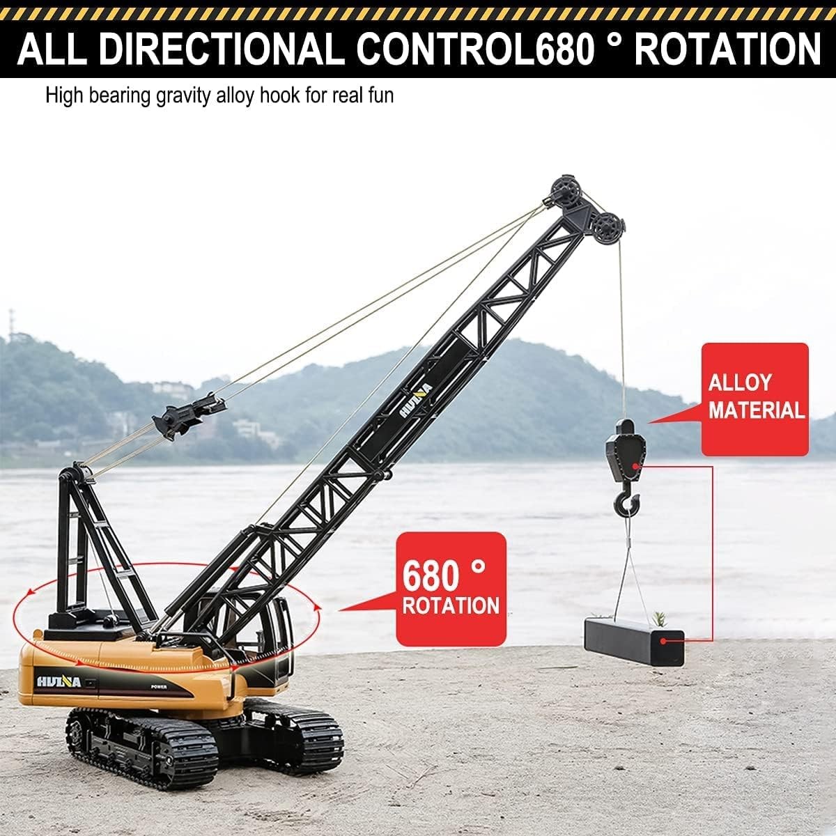 1/14 RC Truck Crawler Tower Crane Hoist Dragline Die-cast Model…