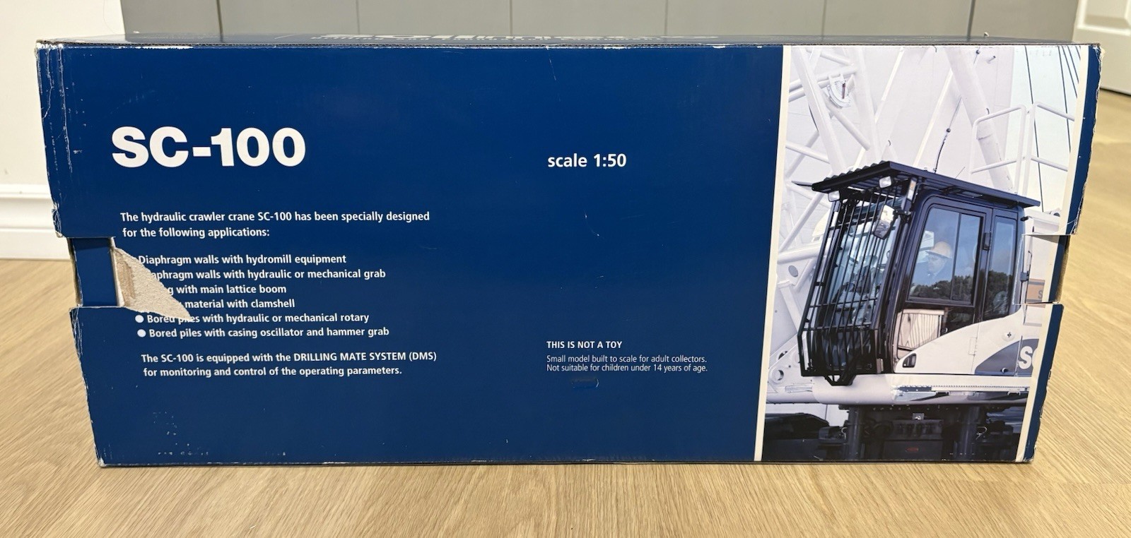SOILMEC CABLE CRAWLER CRANE SC-1OO 1/50 SCALE DIECAST MODEL OPEN BOX NEVER USED