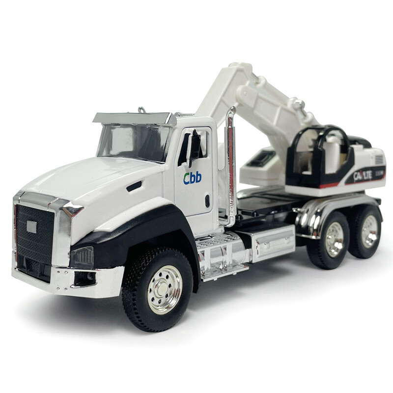 1:50 Excavator Toy Truck Construction Equipment Model Diecast Engineering Toys