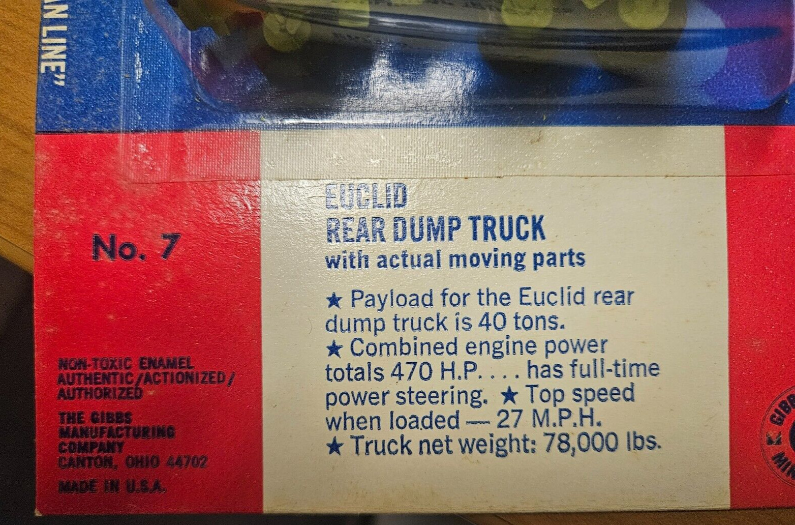 Gibbs Metal Minatures – DIE CAST vintage. Tractor Bulldozer and Rear Dump Truck
