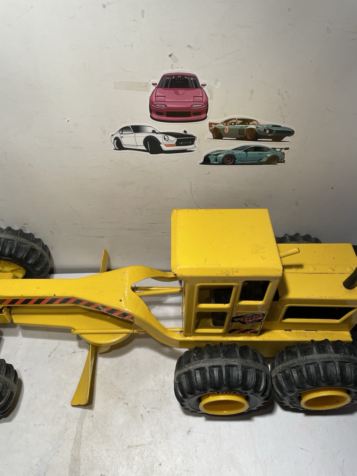 Vtg Tonka Road Grader Pressed Steel # 16180 1970s Yellow 17” Long Steerable V
