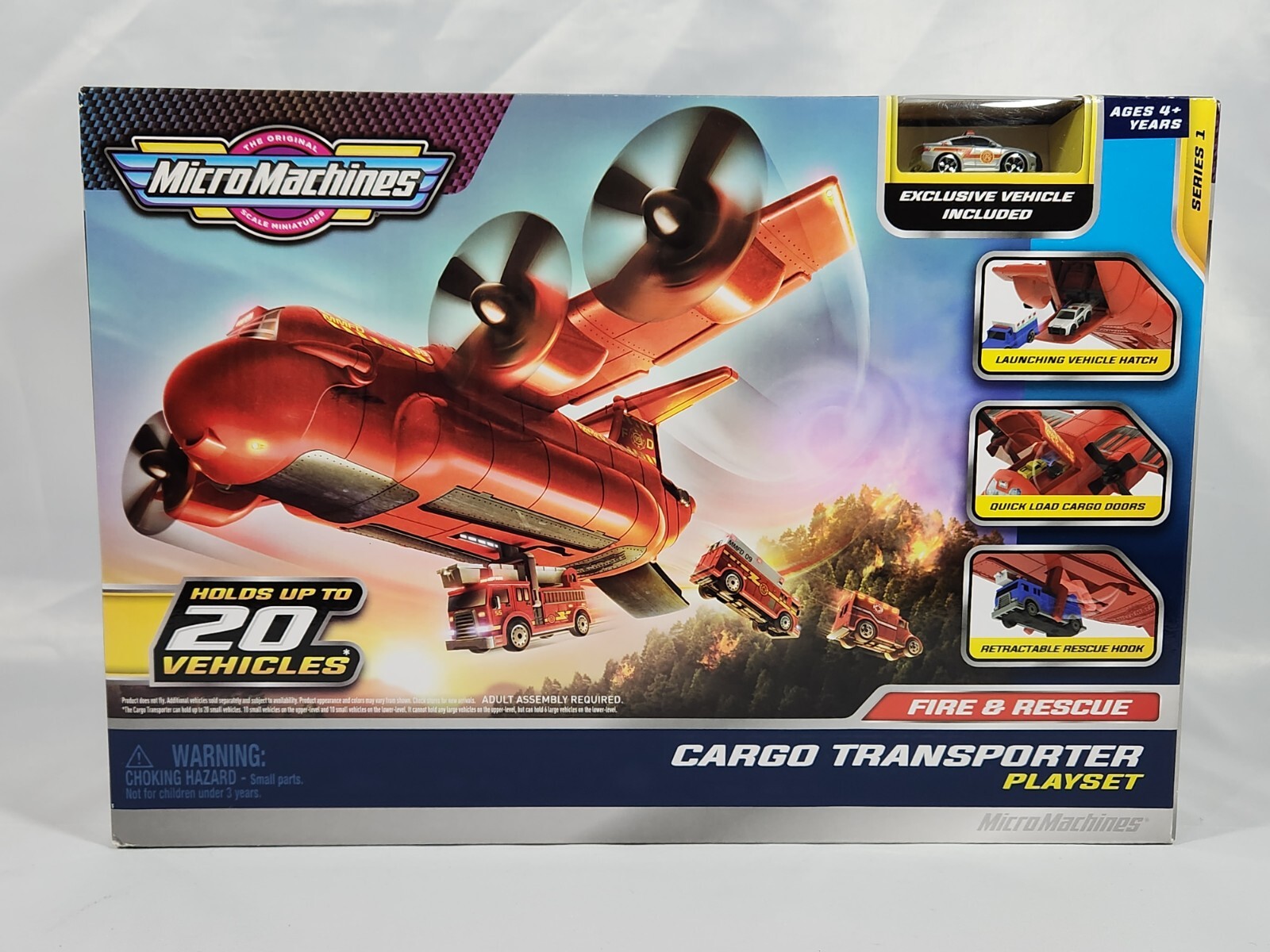 2020 Micro Machines Fire & Rescue Cargo Transporter Playset