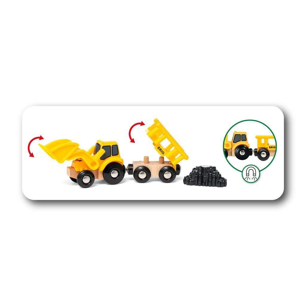Construction Vehicles – Premium Wooden Toy Train Set | Fun and Educational | …