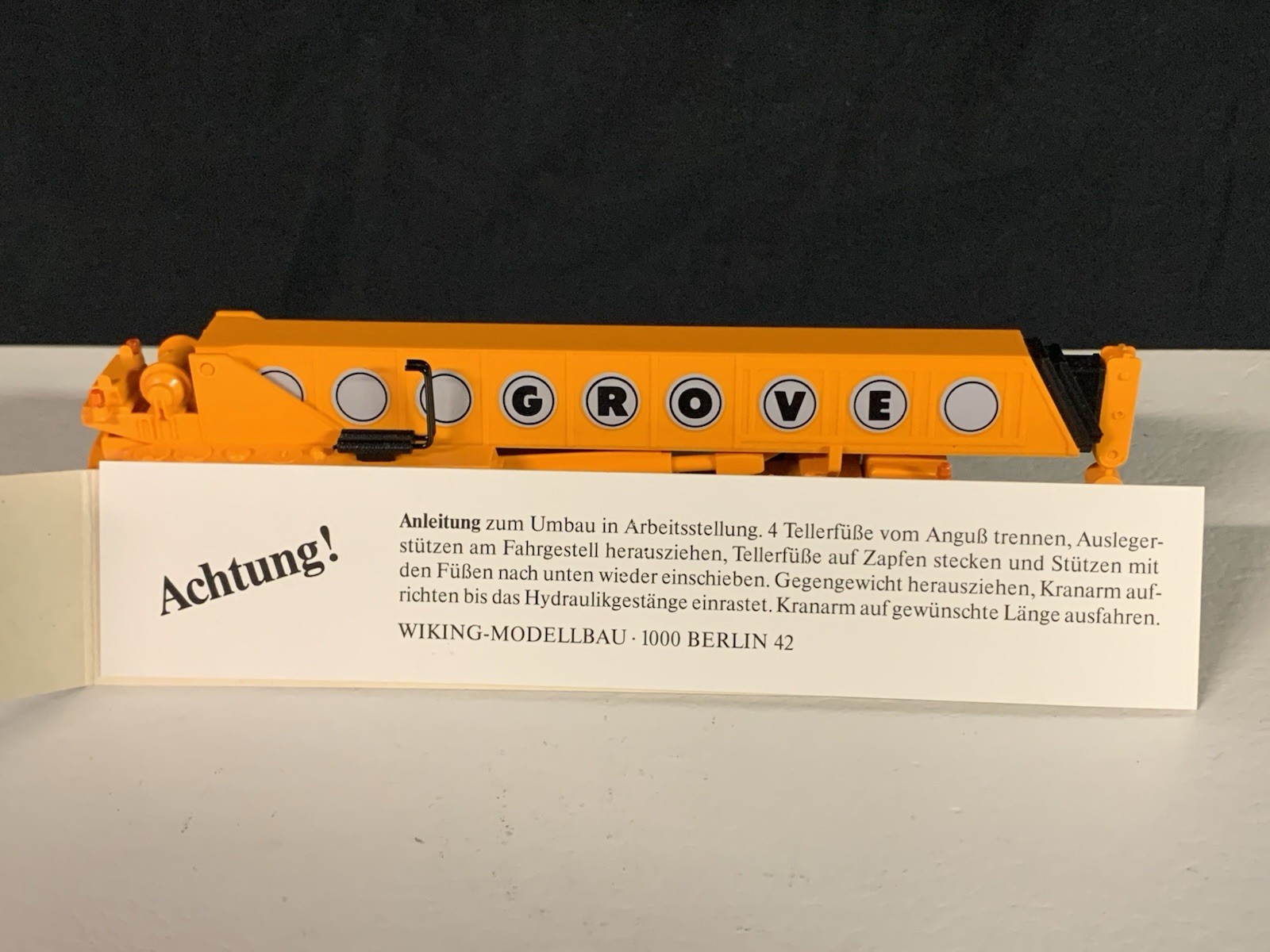 Wiking Grove Auto-Kran #40632 1:87 Scale Excellent w/Original Packaging