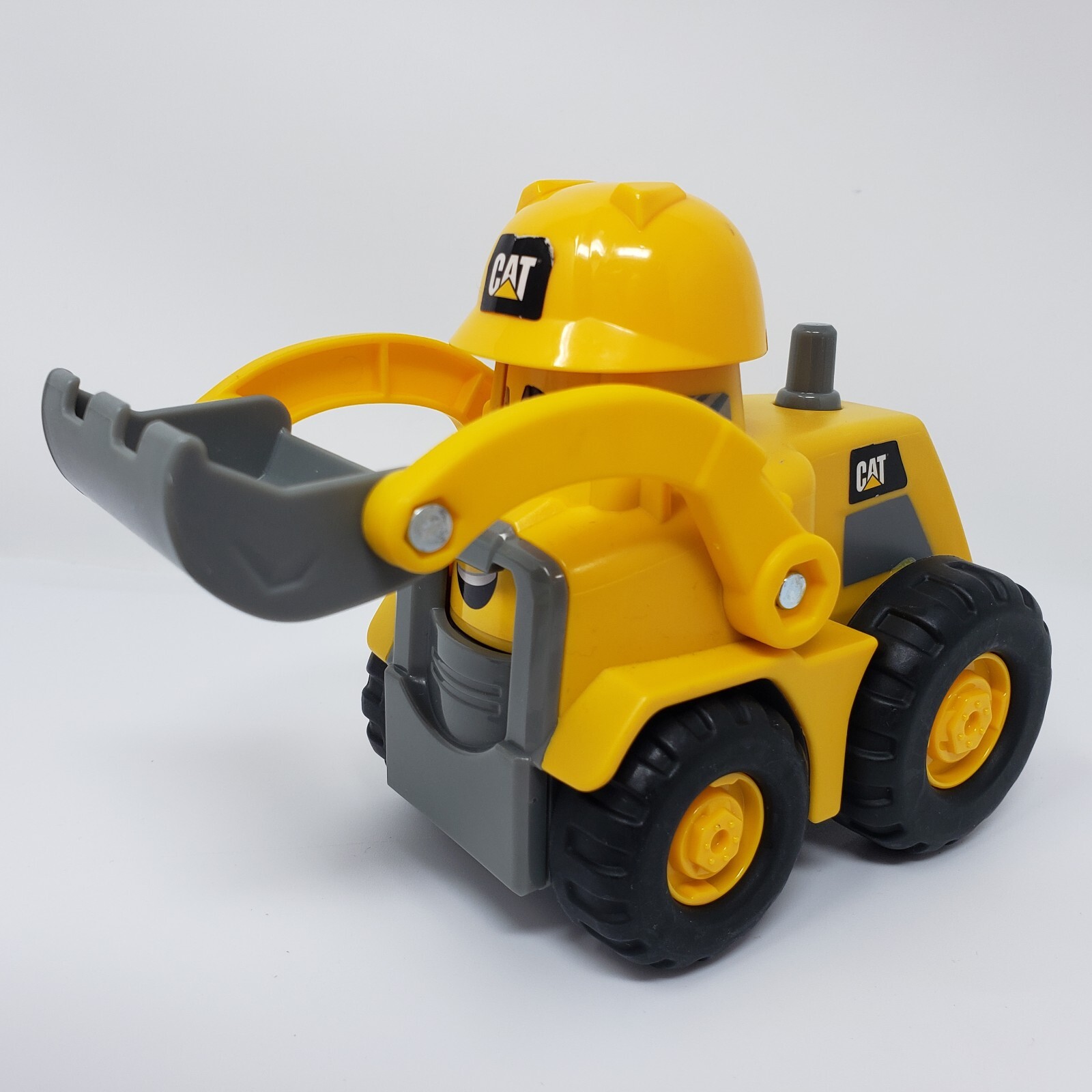 Cat Construction Loader Talks Push Hard Hat Takes Batteries